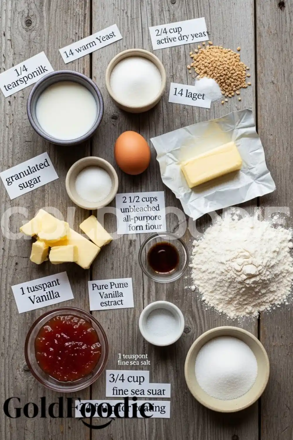 Ingredients for Healthy Baked Jelly Donuts
