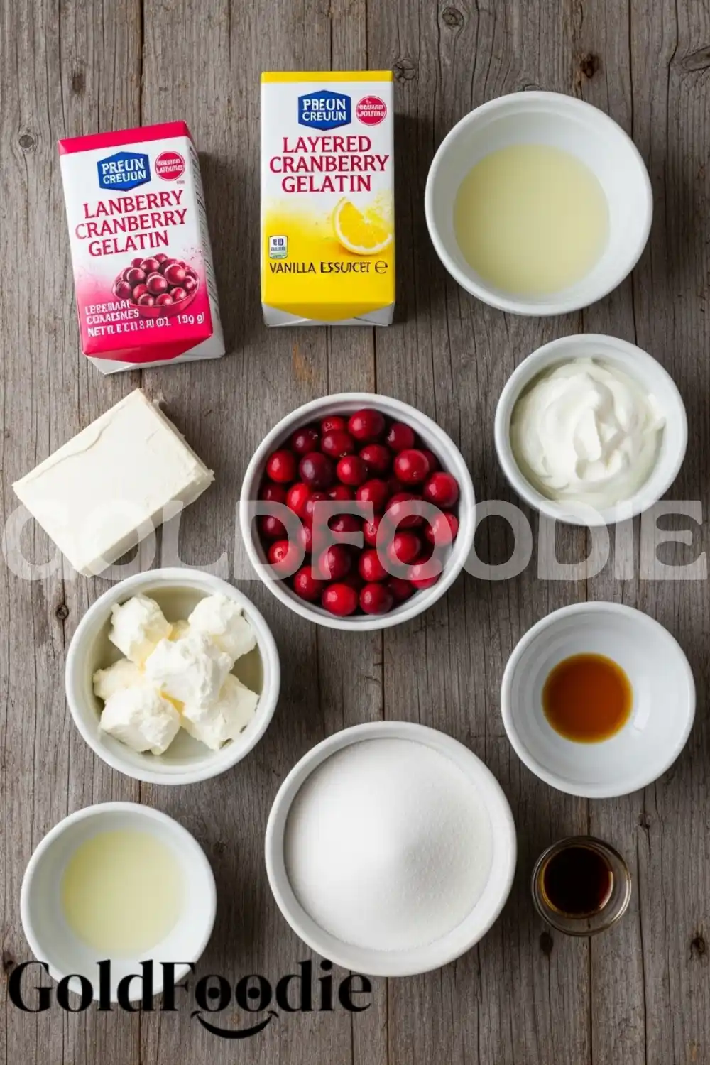 Layered Cranberry Gelatin Ingredients Layered Cranberry Gelatin Ingredients