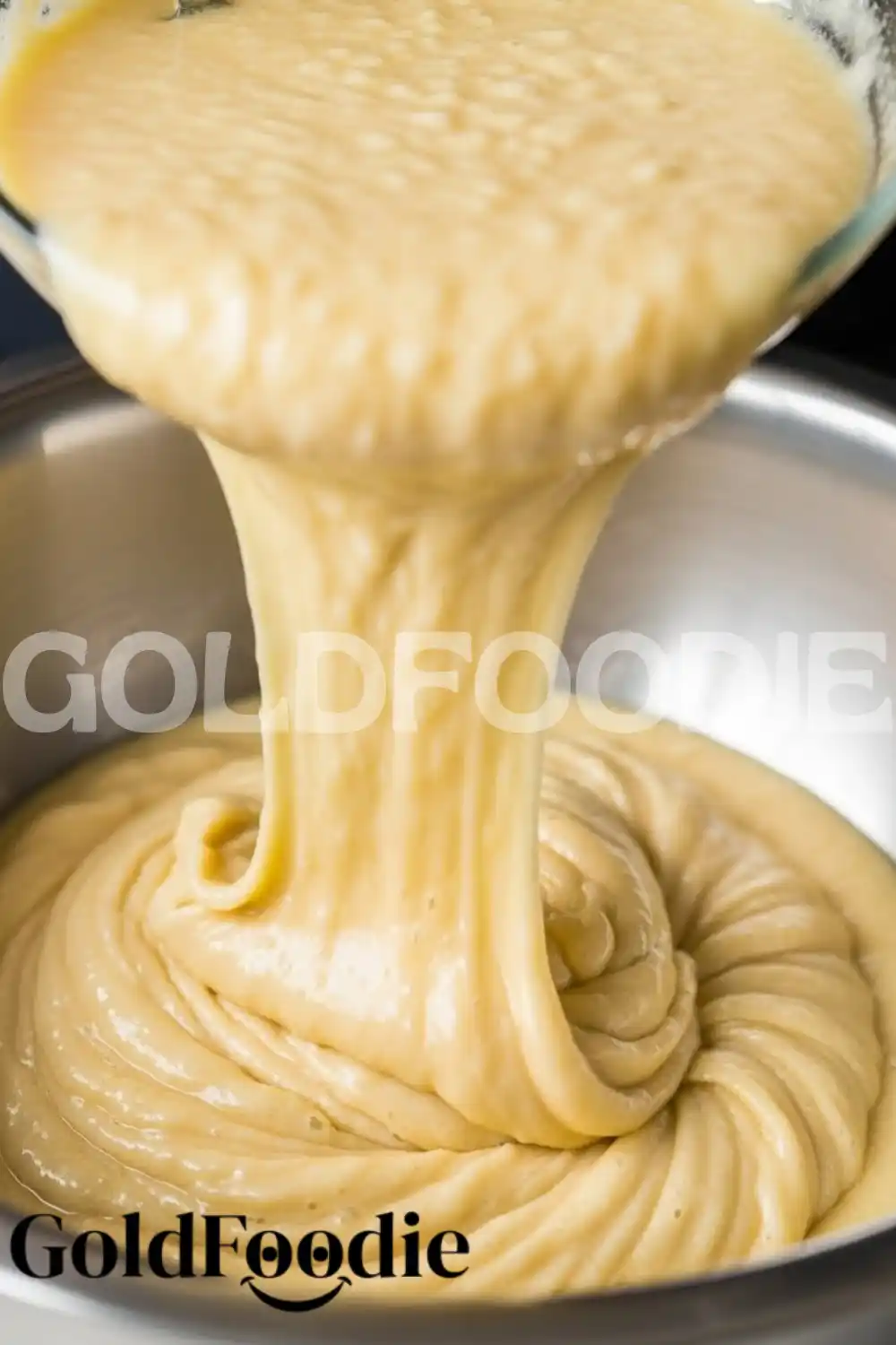 Mixing Baked Lemon Donut Batter
