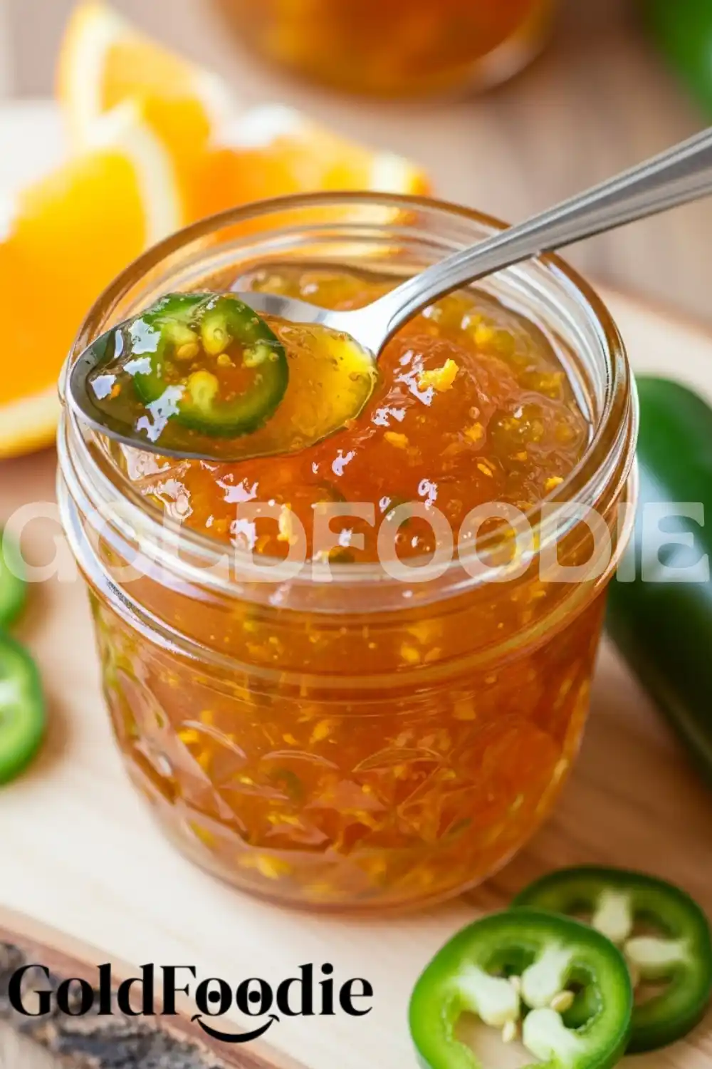 Orange Jalapeno Jelly with Fresh Slices