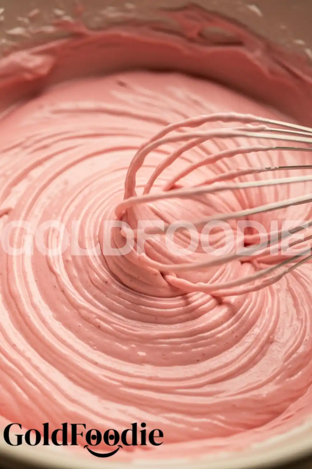 Pink Velvet Cake Topper Whisking Process