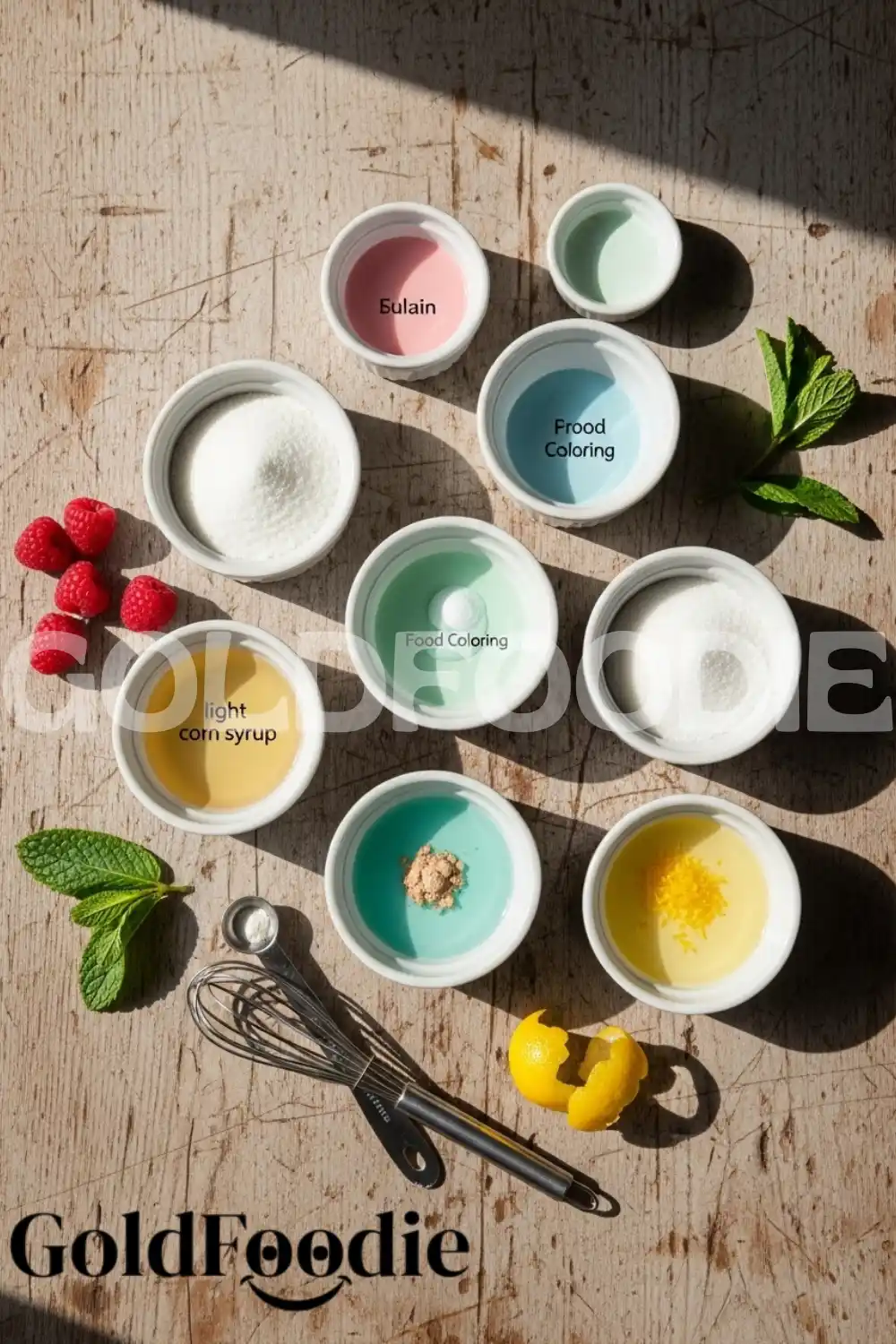 Rainbow Gelatin Ingredients Prep Rainbow Gelatin Ingredients Prep