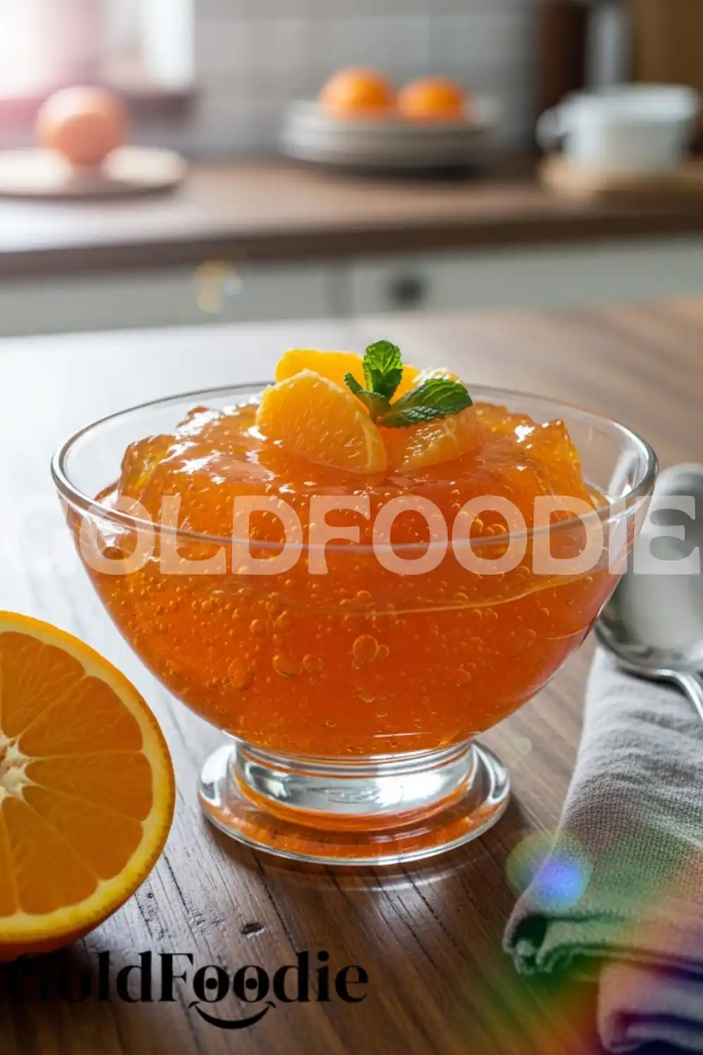 Refreshing Orange Gelatin Bowl
