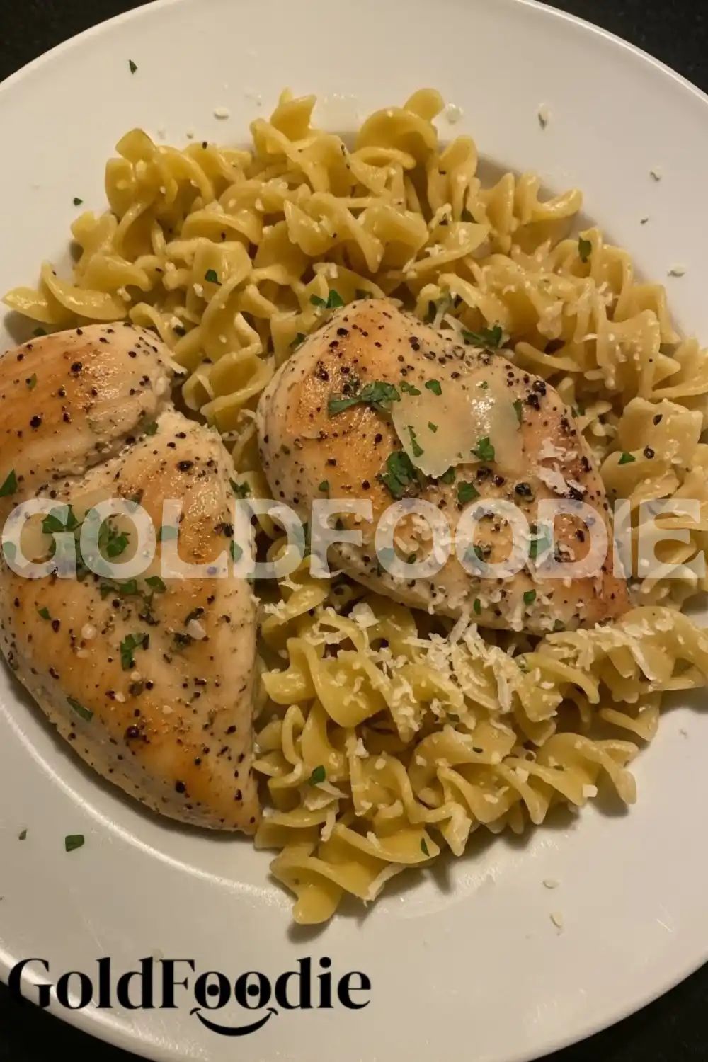 Seared Chicken Breast with Buttered Noodles Seared Chicken Breast with Buttered Noodles