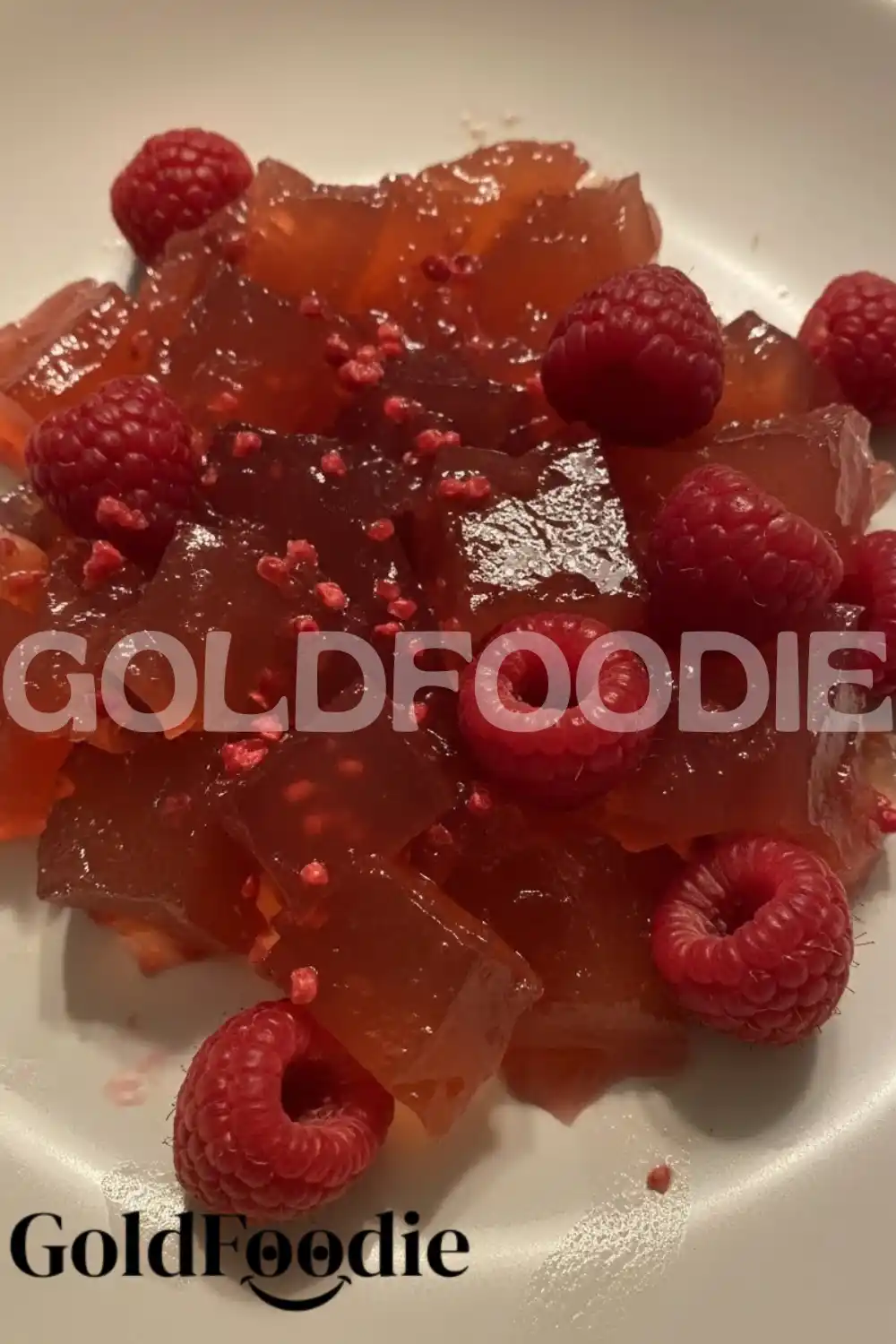Served Bariatric Gelatin with Fresh Raspberries