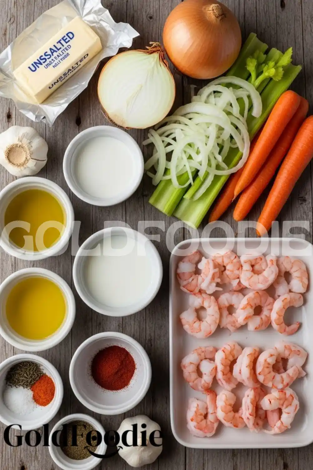 Shrimp and Lobster Pot Pie Ingredients