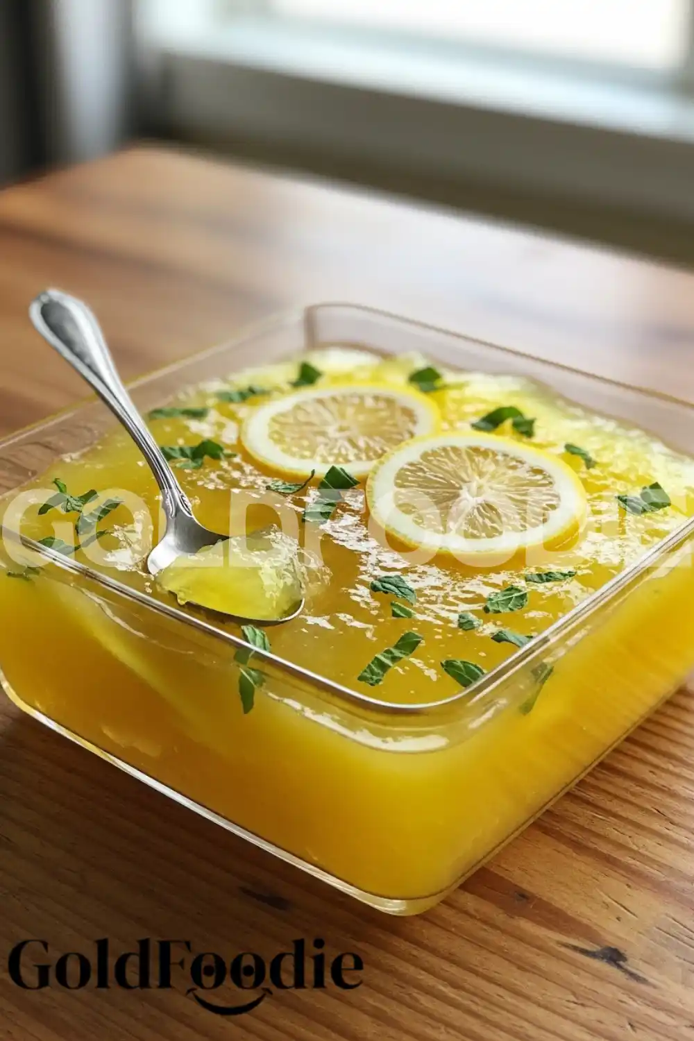 Sicilian Lemon Jelly in Glass Dish Sicilian Lemon Jelly in Glass Dish