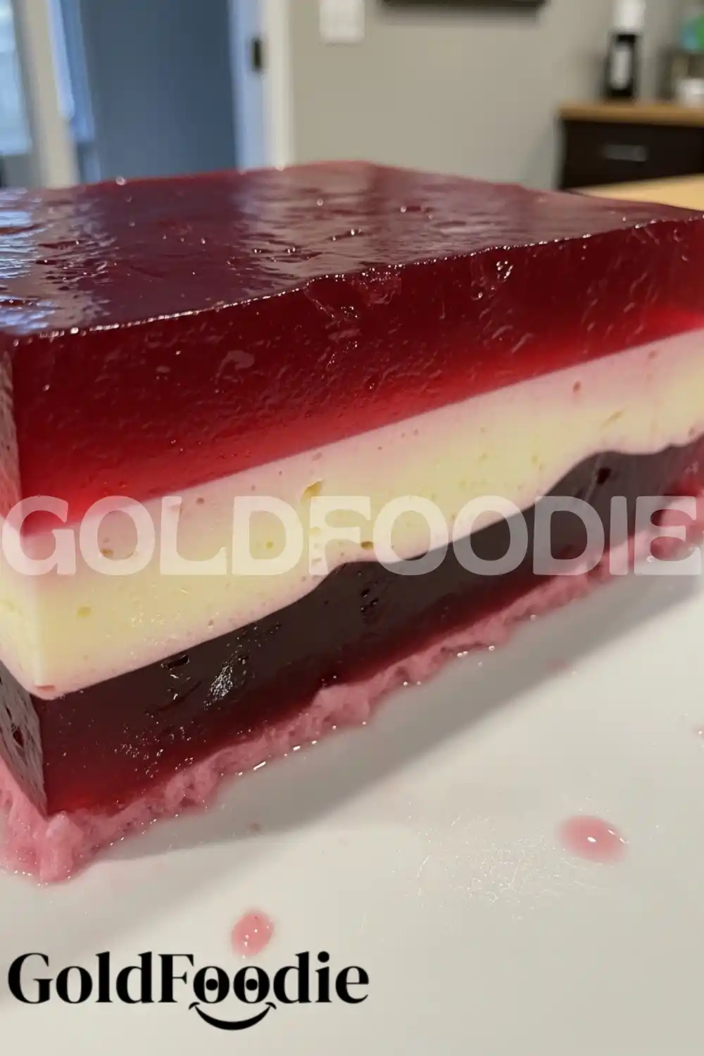 Side View of Festive Layered Gelatin Side View of Festive Layered Gelatin