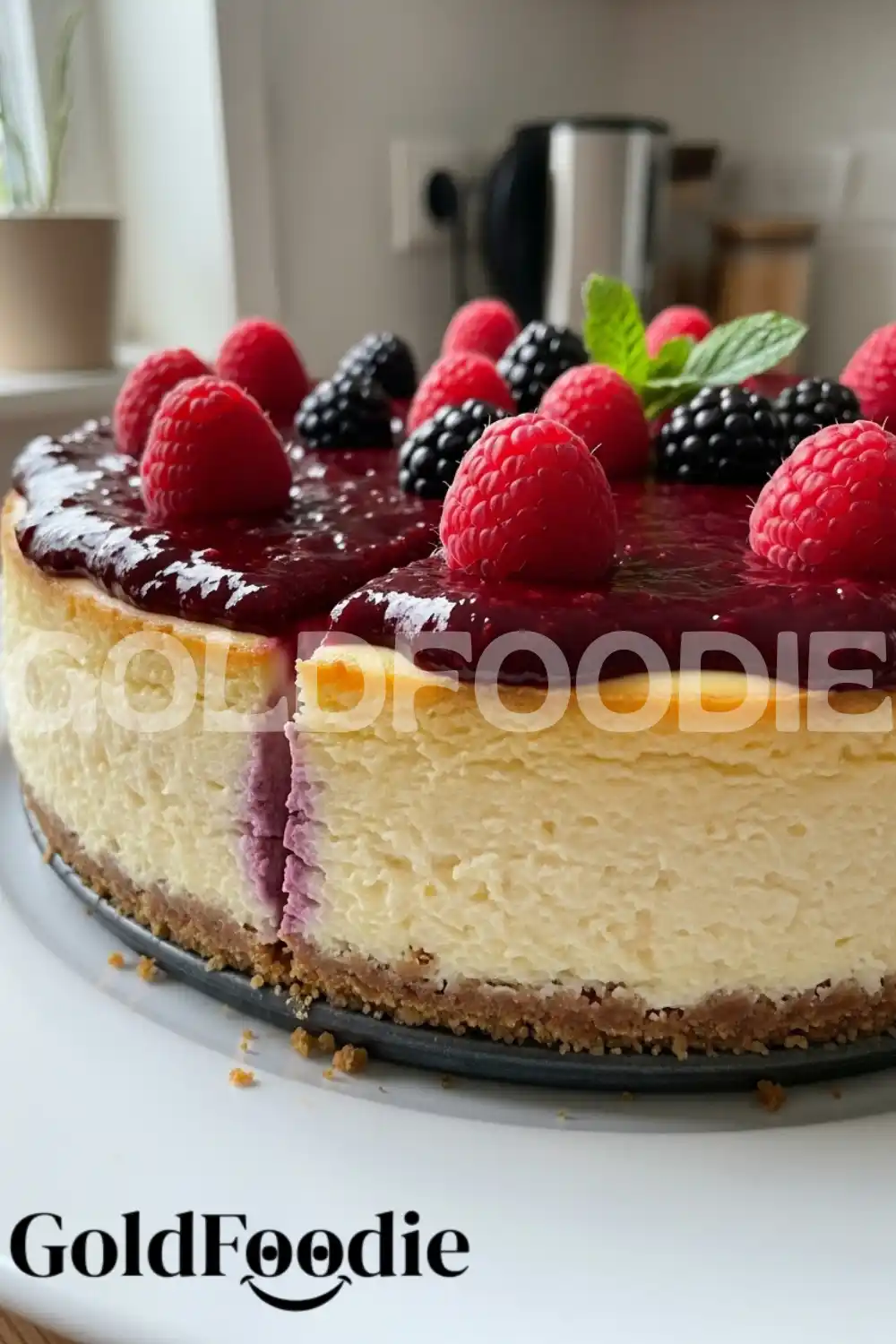 Sliced Berry Cheesecake Texture