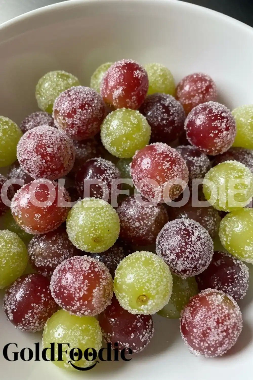 Sparkling Sugared Prosecco Grapes Close Up