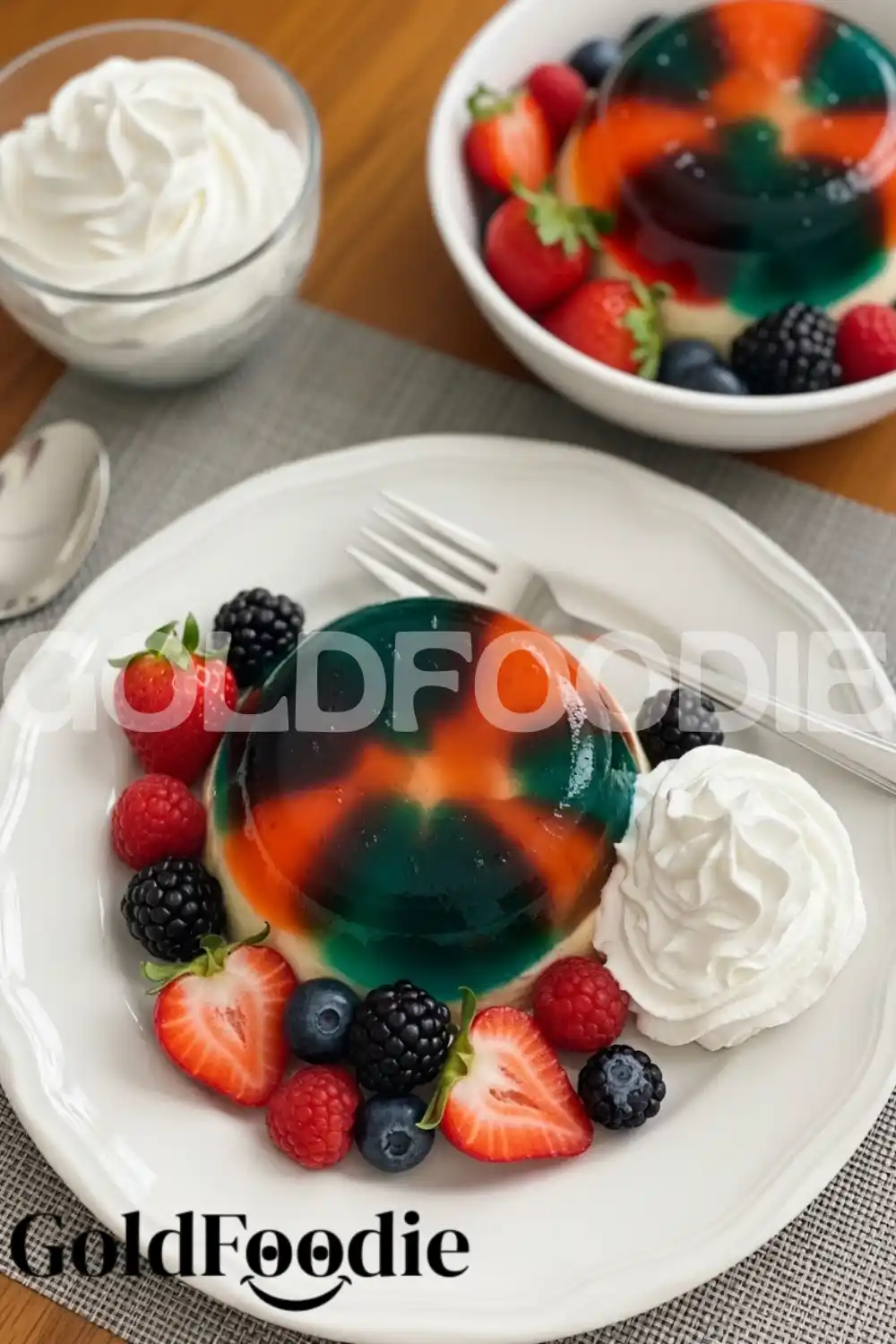 Stained Glass Gelatin Slice with Berries Stained Glass Gelatin Slice with Berries