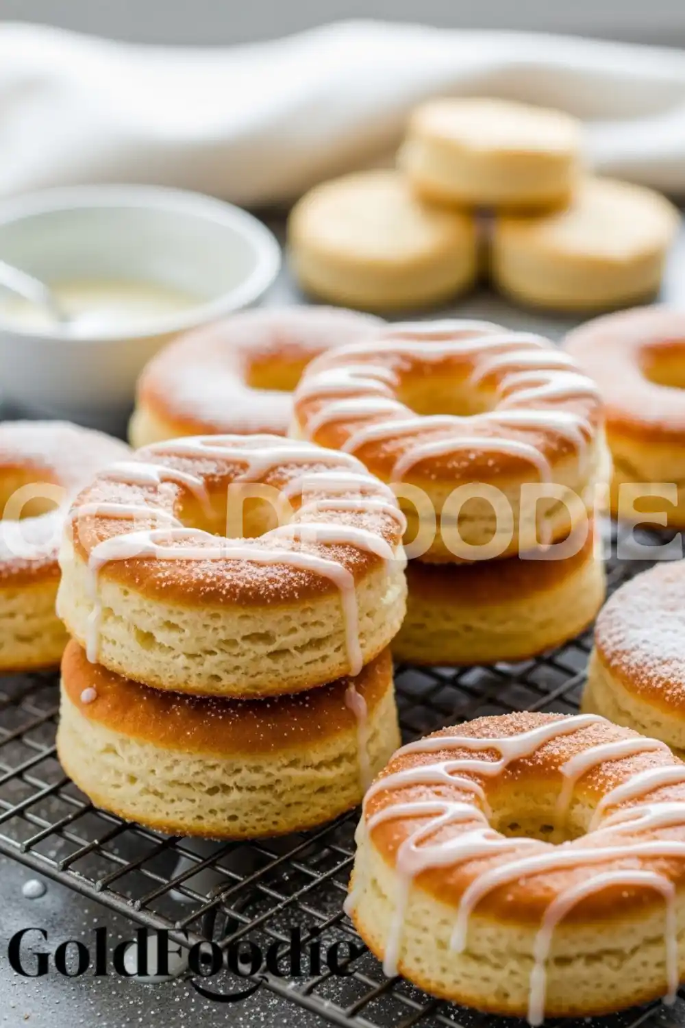 Air Fryer Donuts Glazed Stack Air Fryer Donuts Glazed Stack