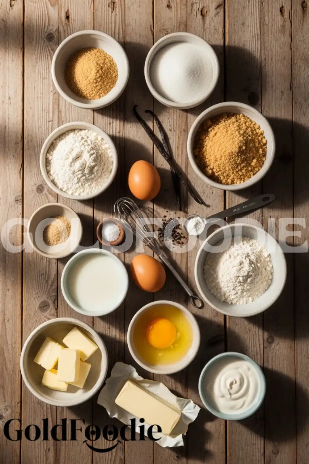 Baked Donut Ingredients Flat Lay