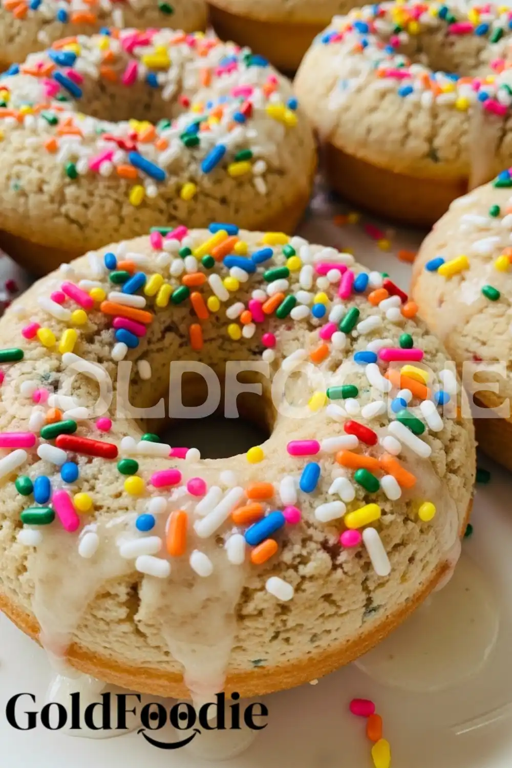 Baked Funfetti Donut Close-up