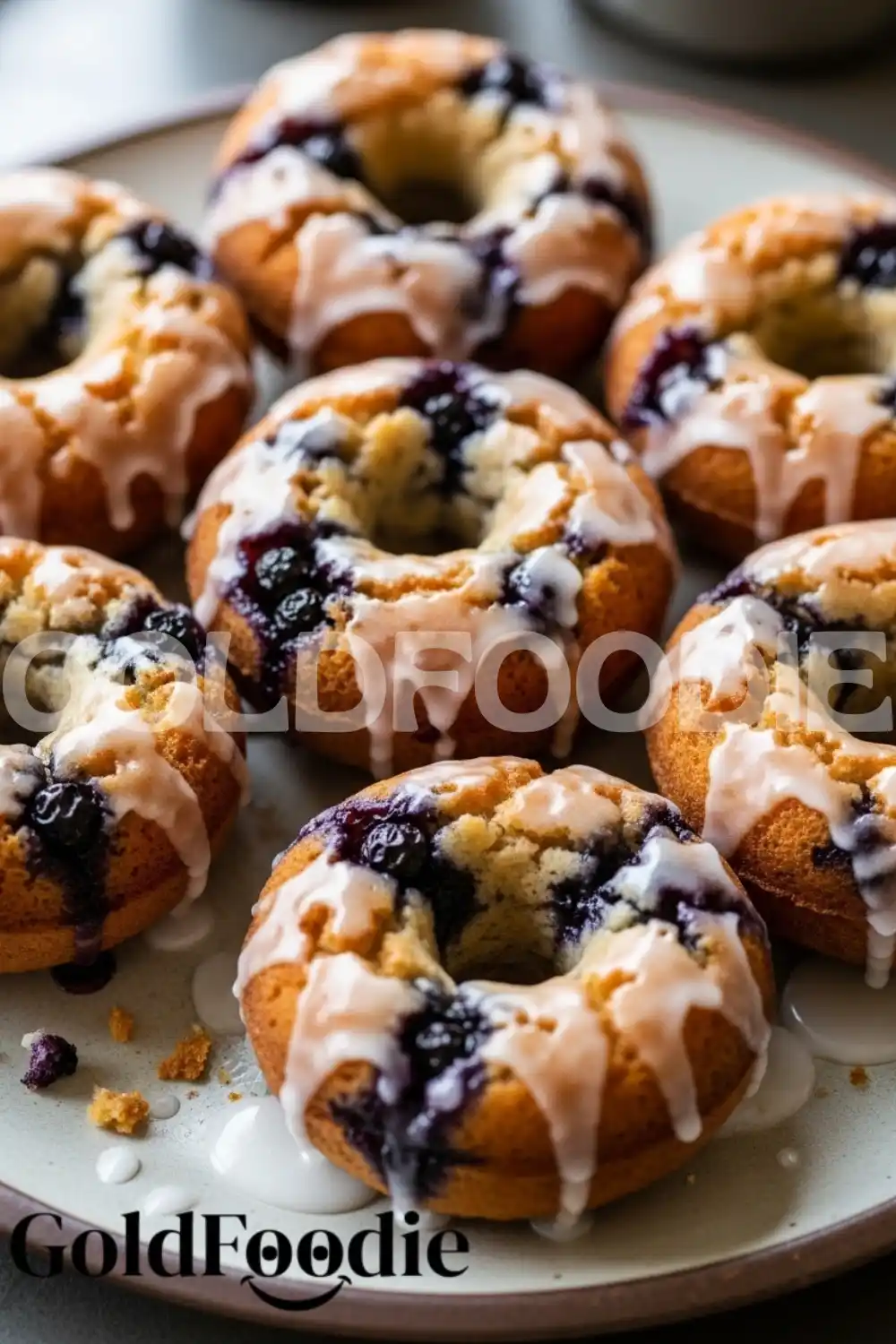 Batch of Homemade Blueberry Donuts