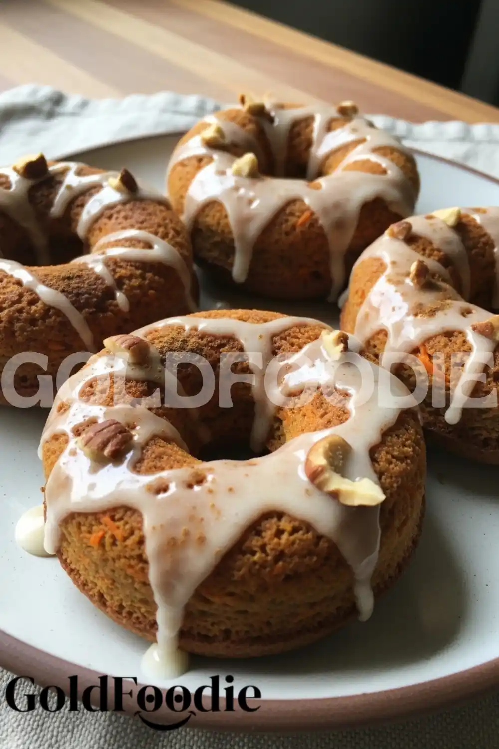 Carrot Cake Donuts with Glaze and Pecans Carrot Cake Donuts with Glaze and Pecans