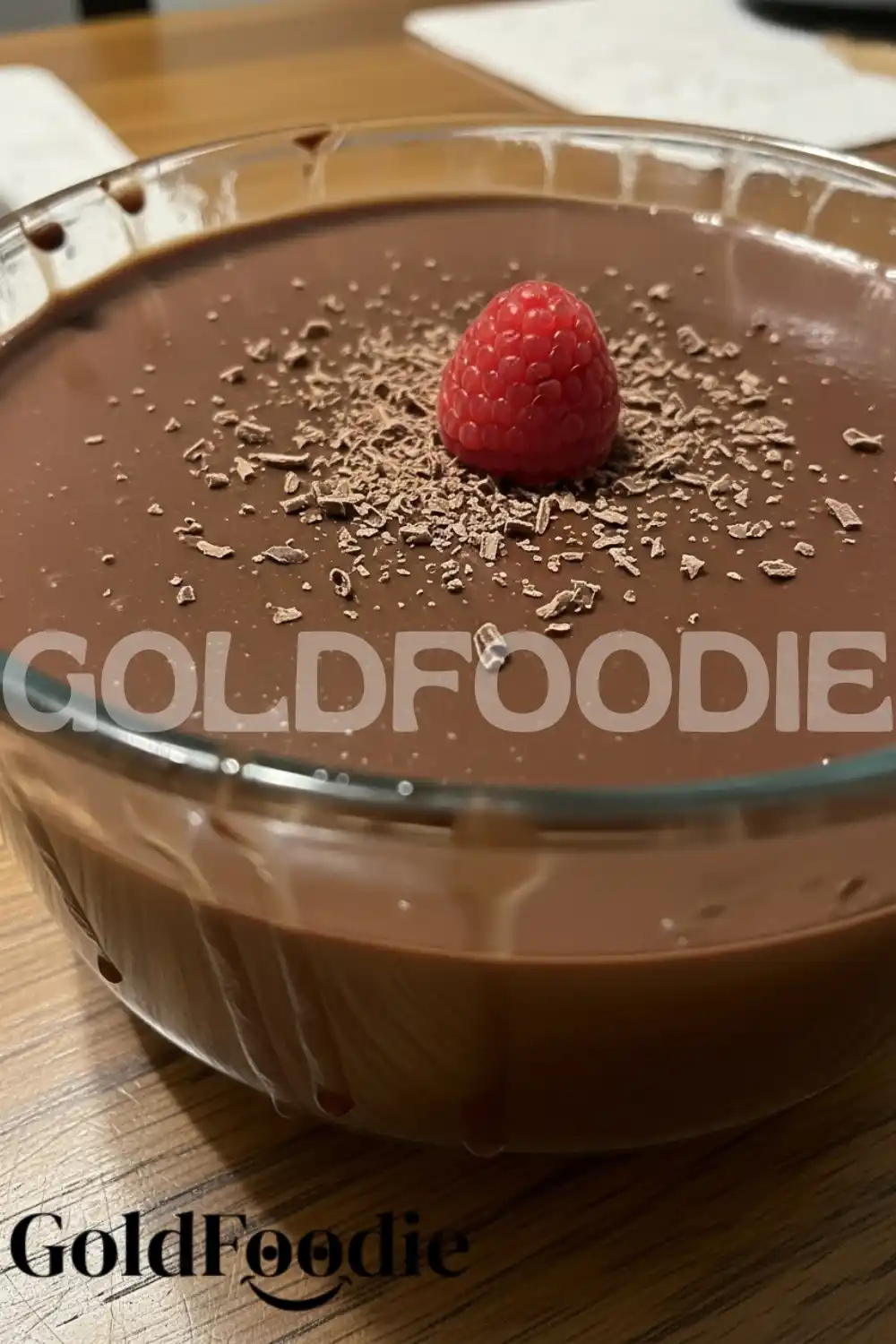 Chocolate Gelatin with Raspberry