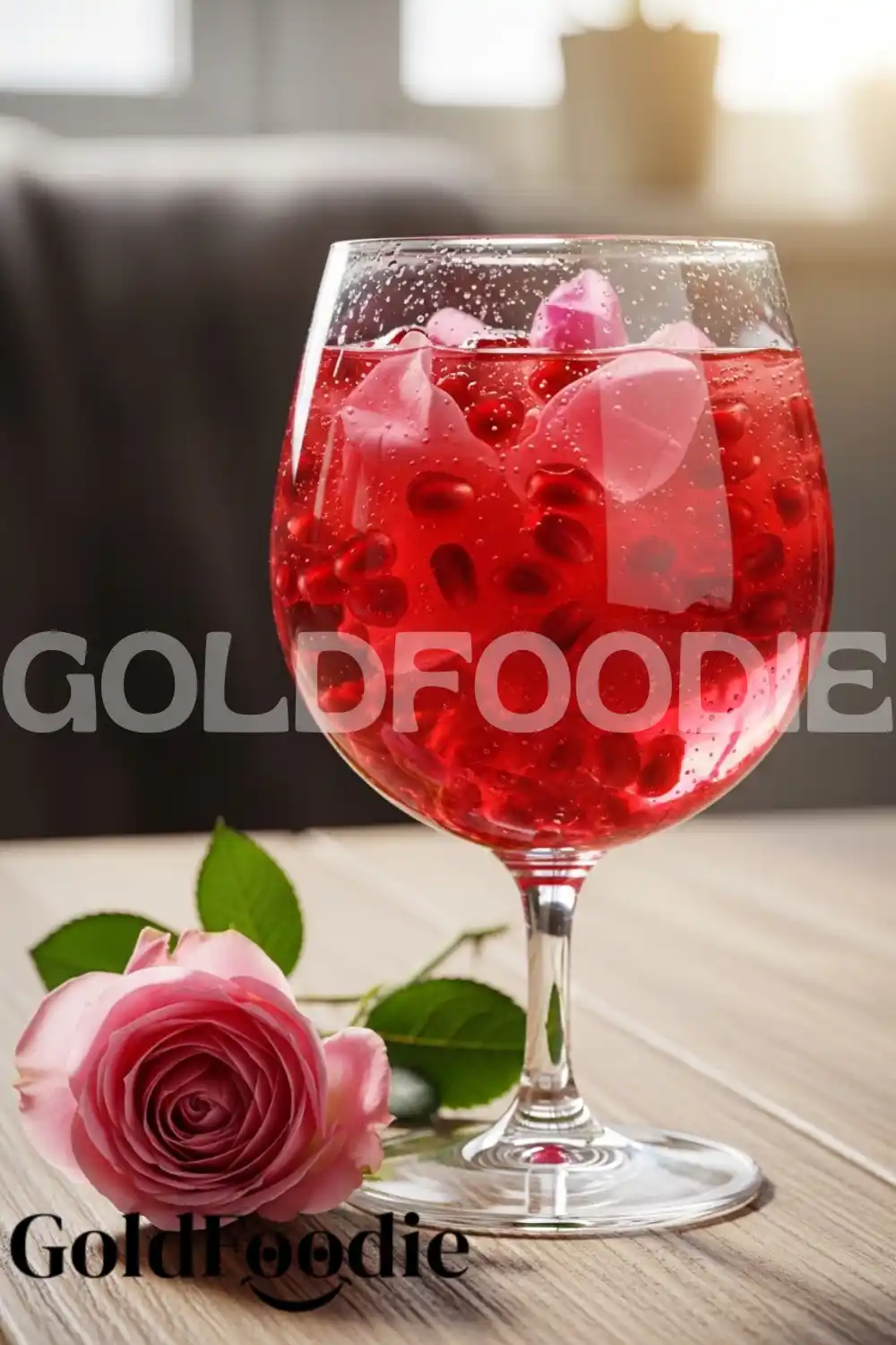 Crystal Clear Pomegranate Rosé Gelatin