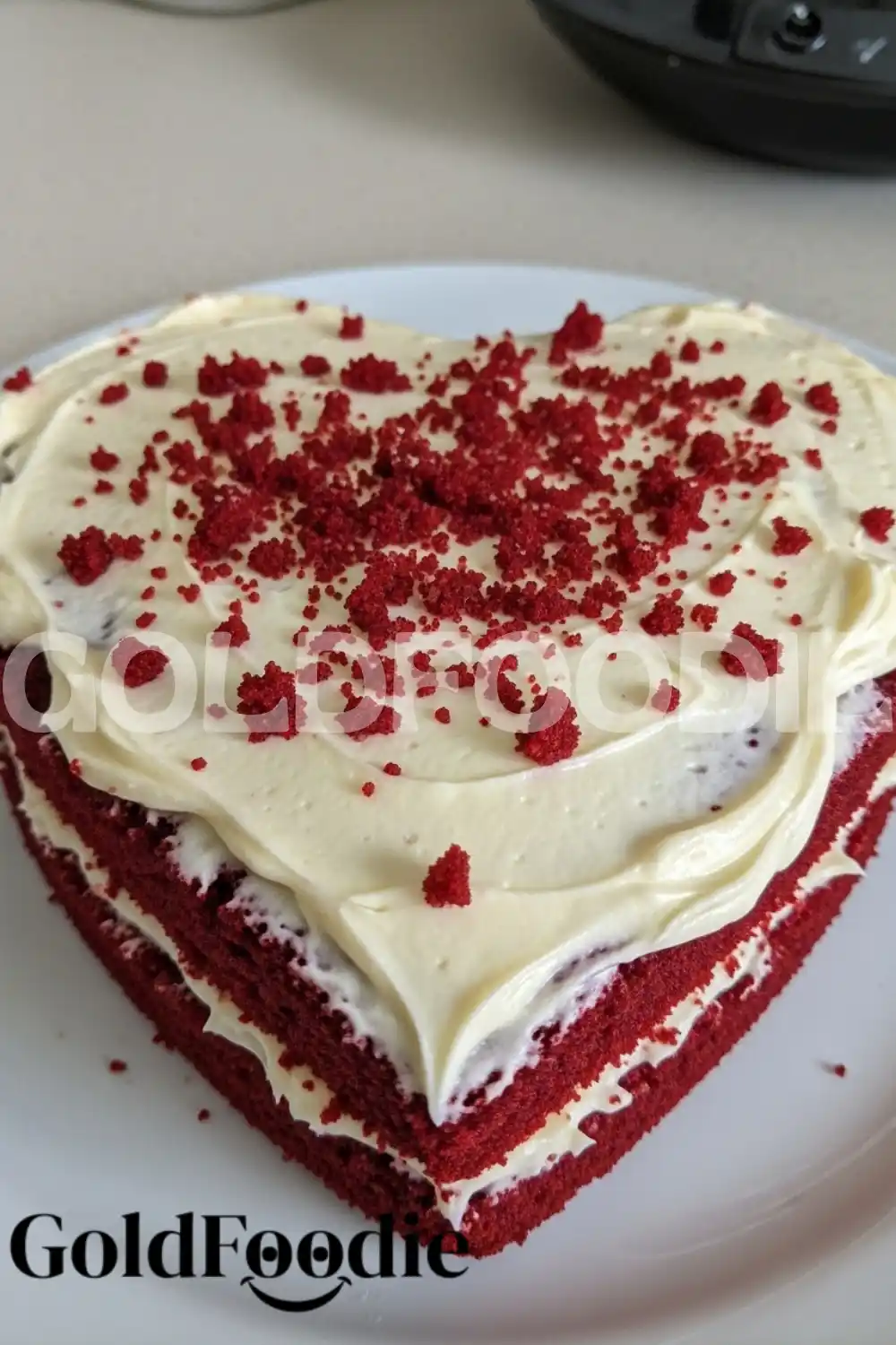 Decorating Red Velvet Cake with Crumbs