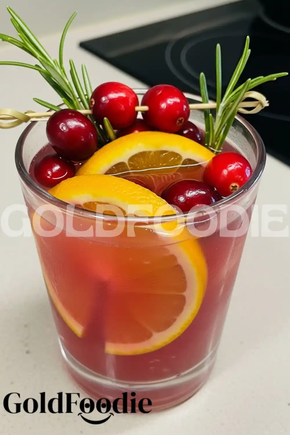 Festive Jingle Juice Garnish Close-up