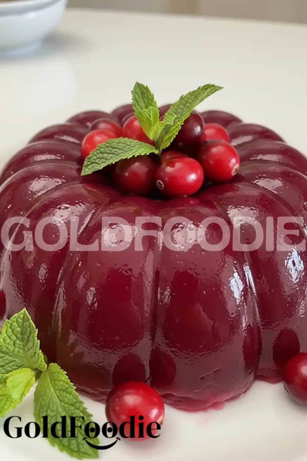 Finished Cranberry Gelatin Mold Finished Cranberry Gelatin Mold