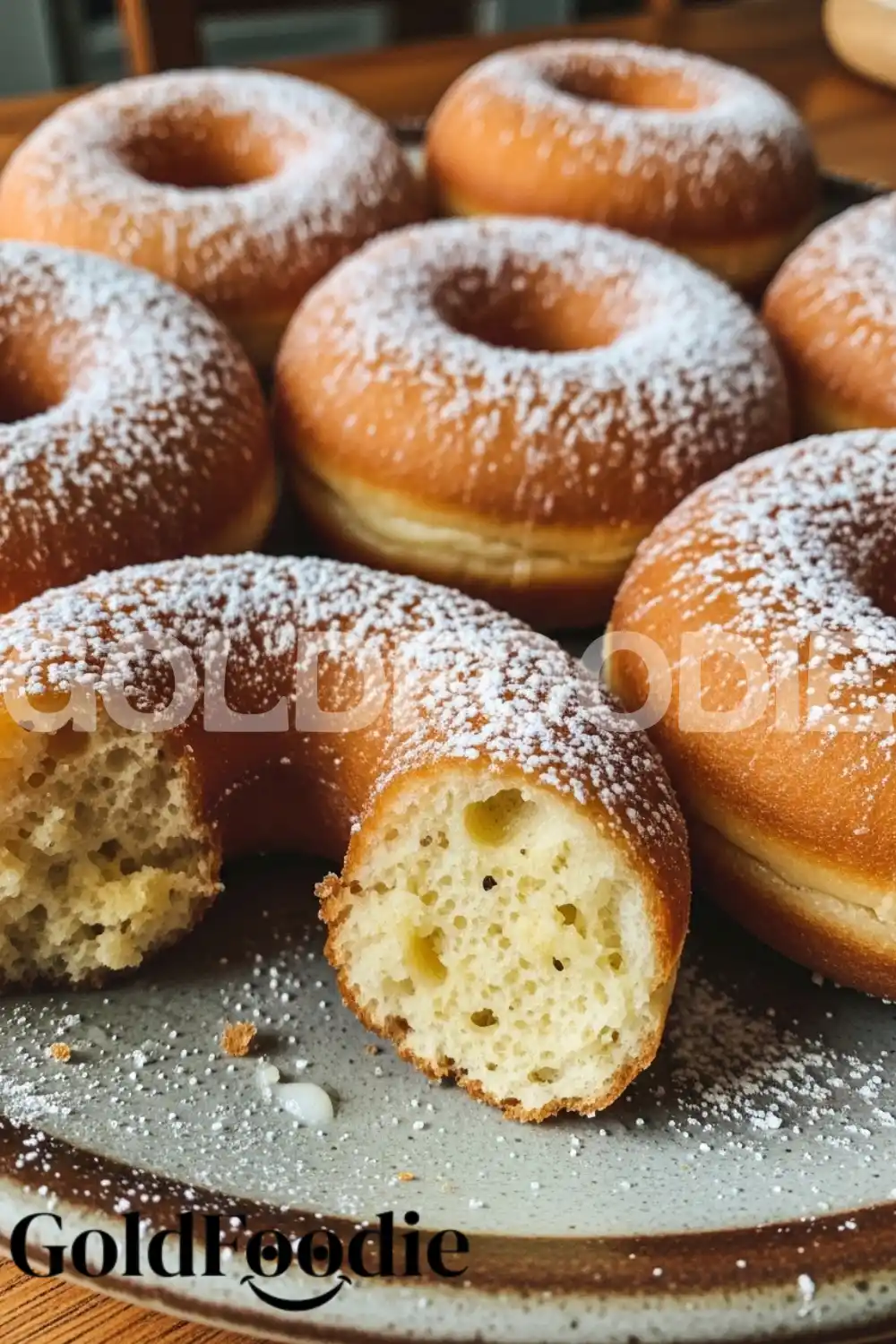 Fluffy Powdered Sugar Donuts