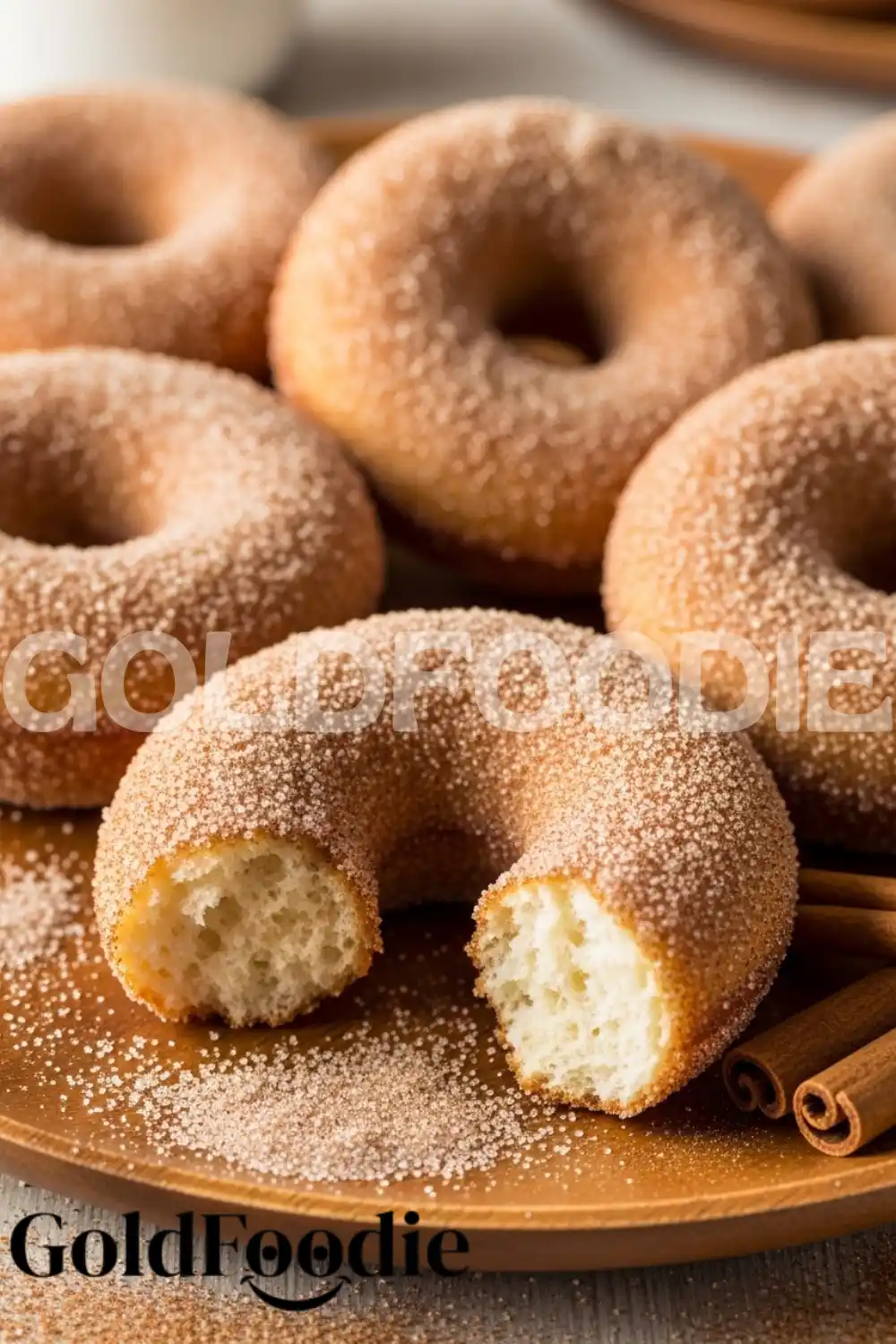 Fluffy Texture of Baked Cinnamon Donut