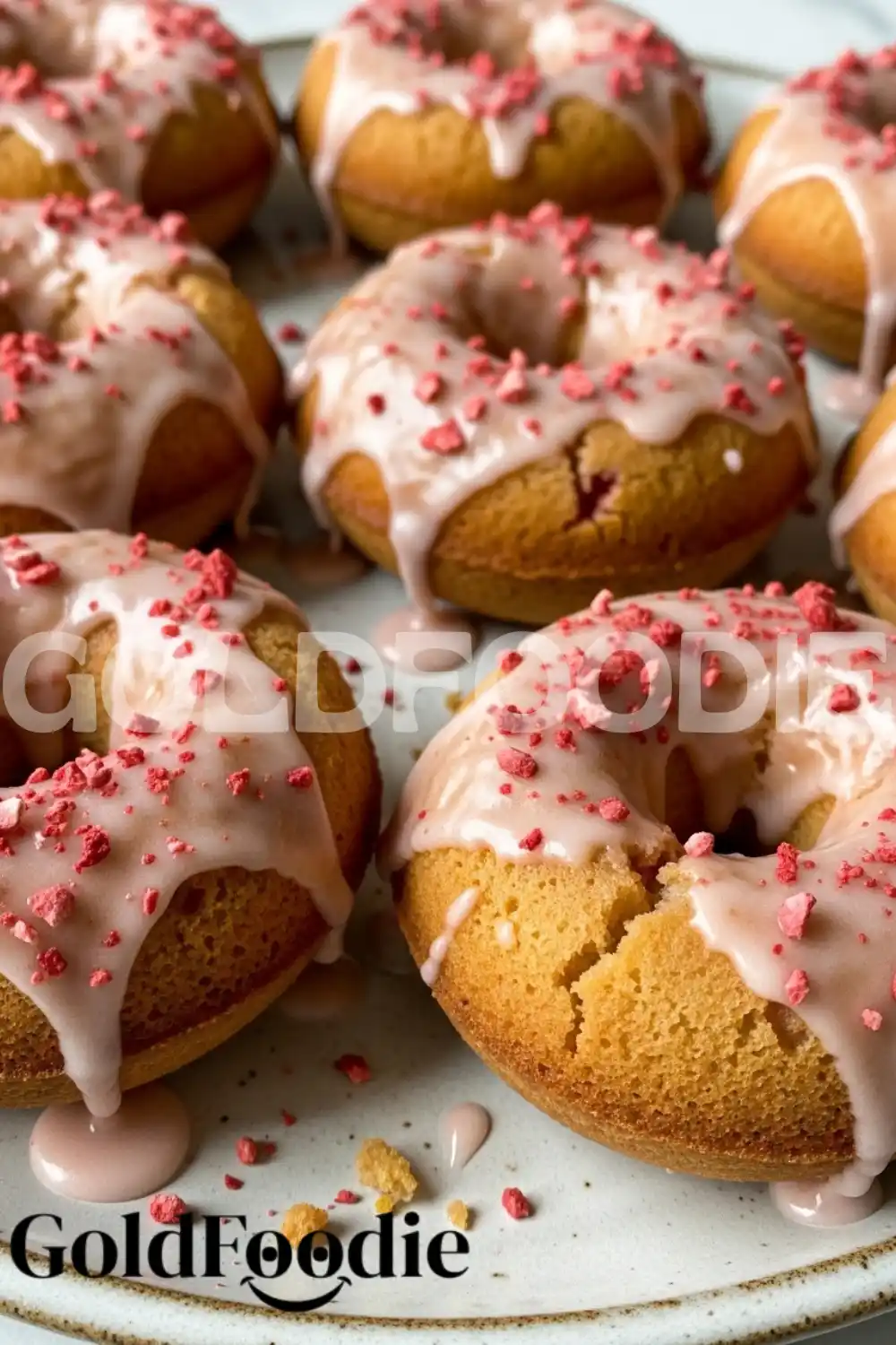 Freshly Glazed Baked Strawberry Donuts Freshly Glazed Baked Strawberry Donuts