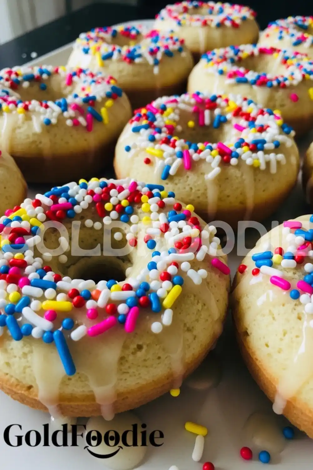 Freshly Glazed Funfetti Donuts Batch
