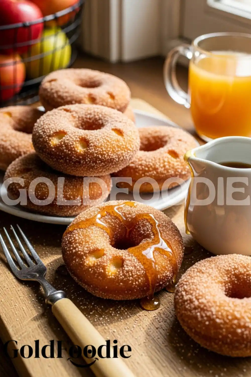 Fried Apple Cider Donuts with Maple Glaze Fried Apple Cider Donuts with Maple Glaze