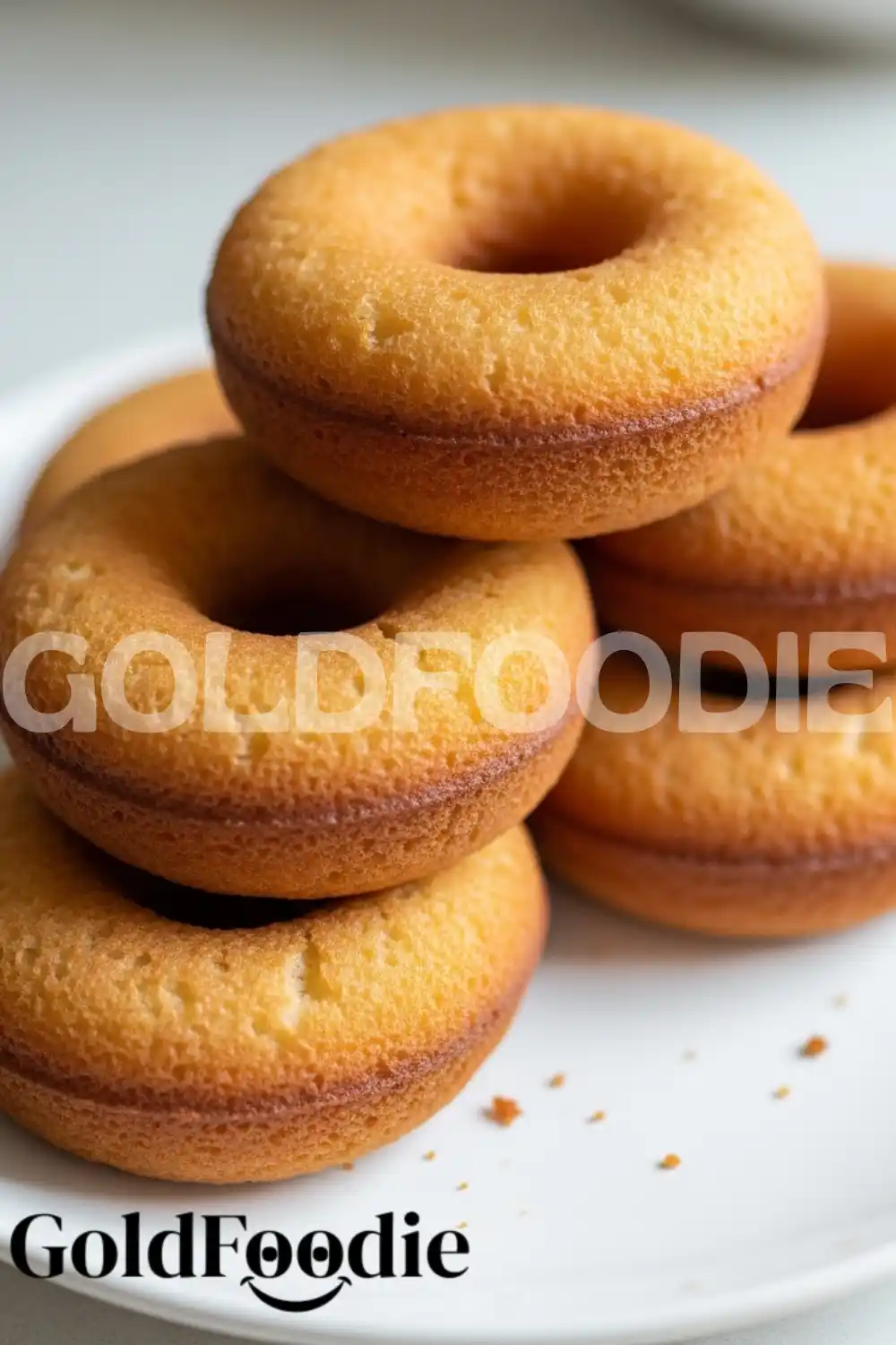 Golden-Brown-Baked-Cake-Donuts-Stack