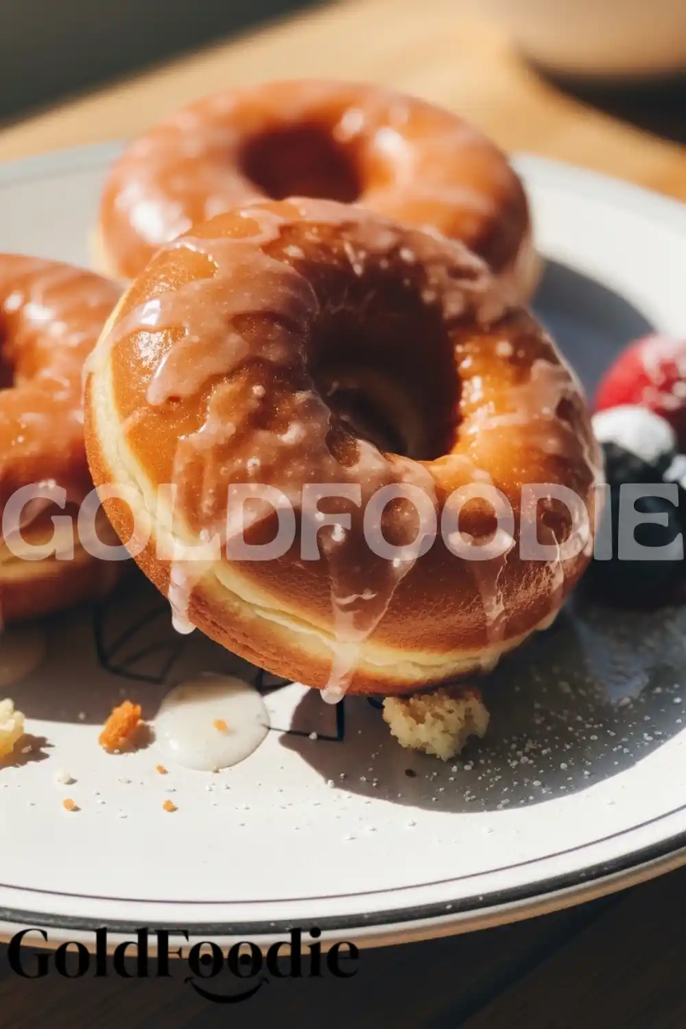 Golden Glazed Homemade Donut Close-up