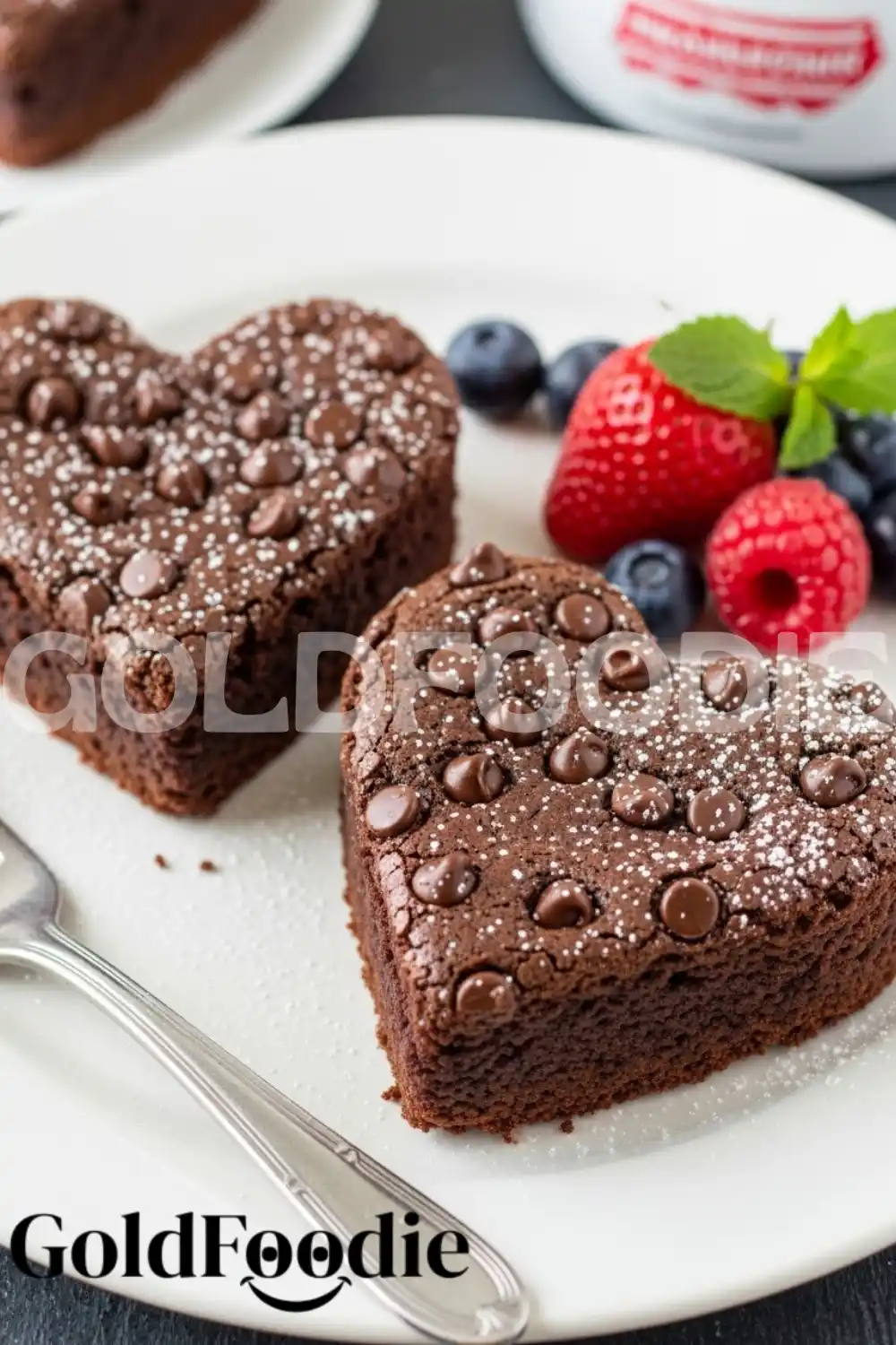 High Protein Heart Shaped Brownies