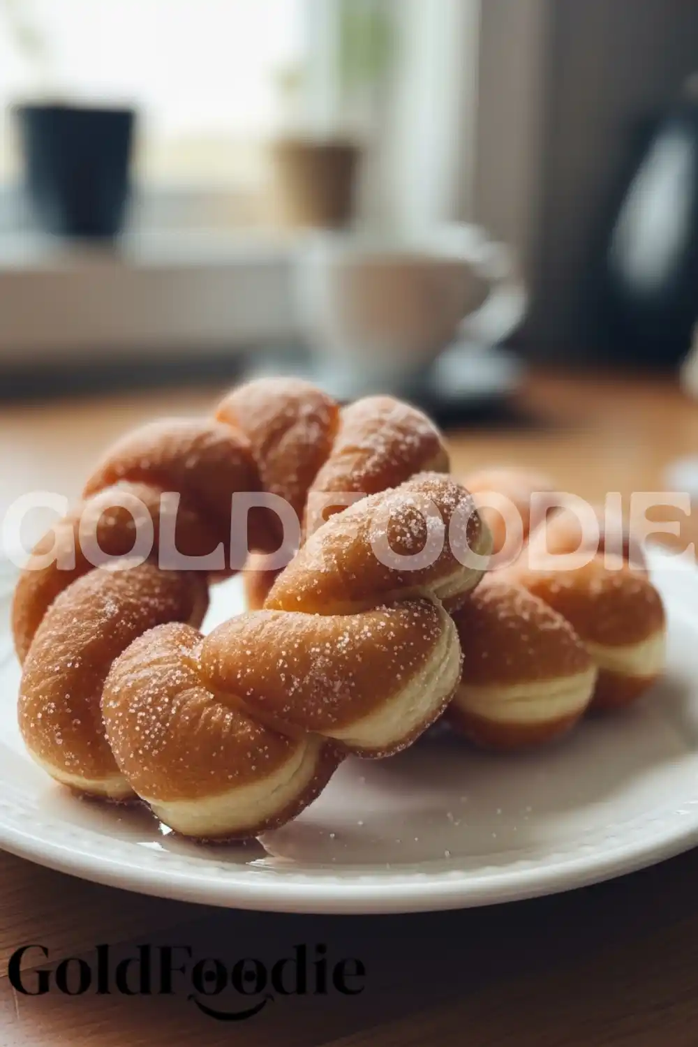 Homemade Kkwabaegi Donut with Coffee