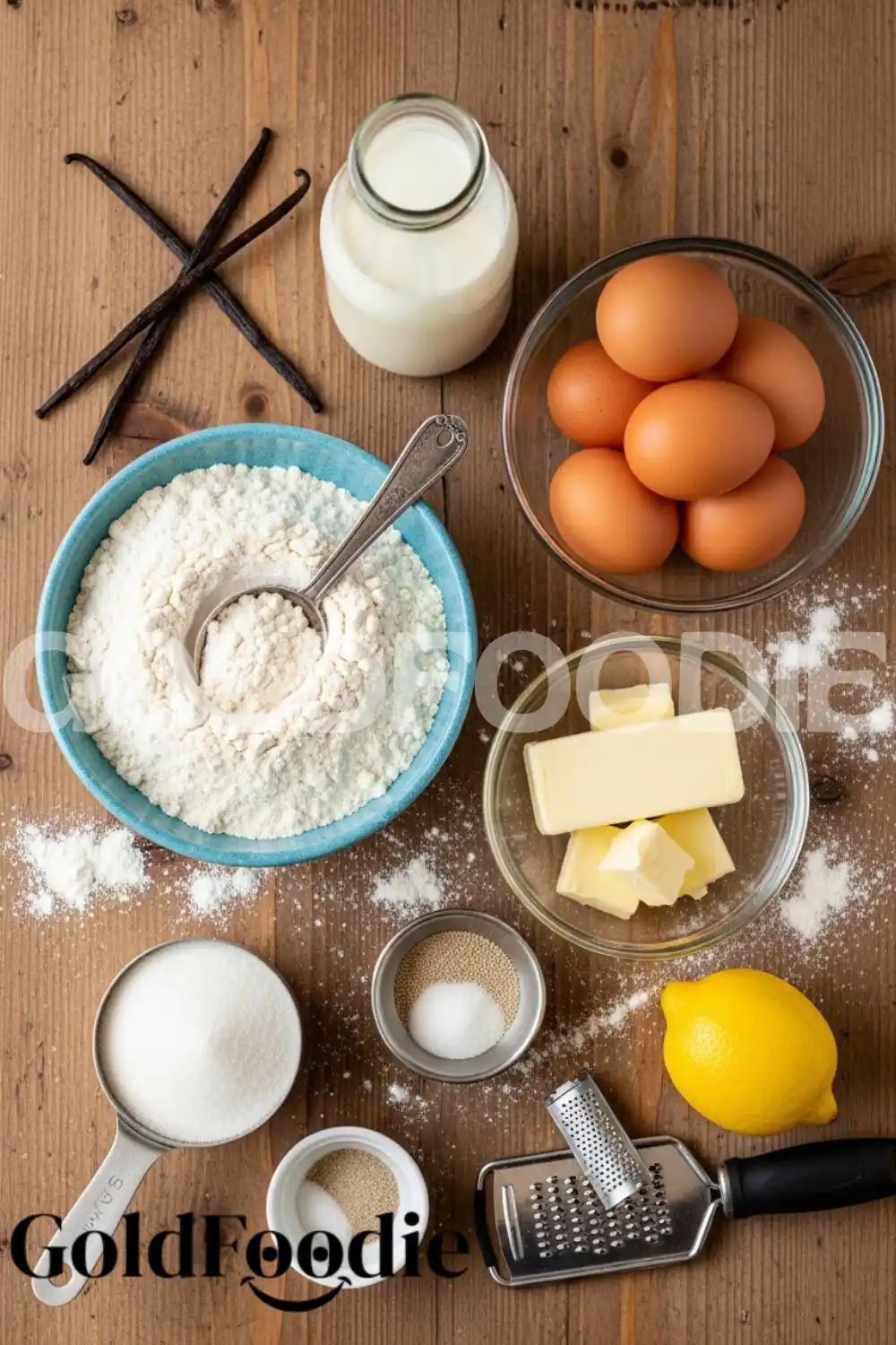 Ingredients for Brioche Donut Dough
