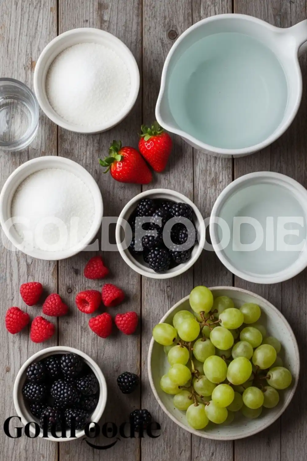 Ingredients for Homemade Fruit Gelatin Recipe