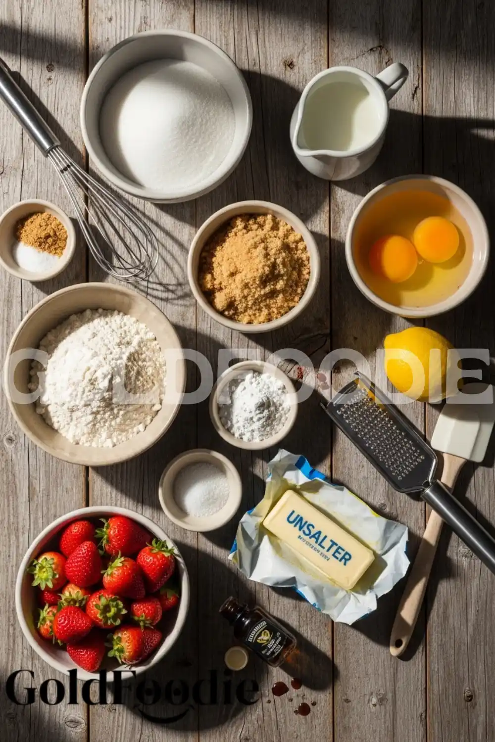 Ingredients for Homemade Strawberry Donuts Ingredients for Homemade Strawberry Donuts