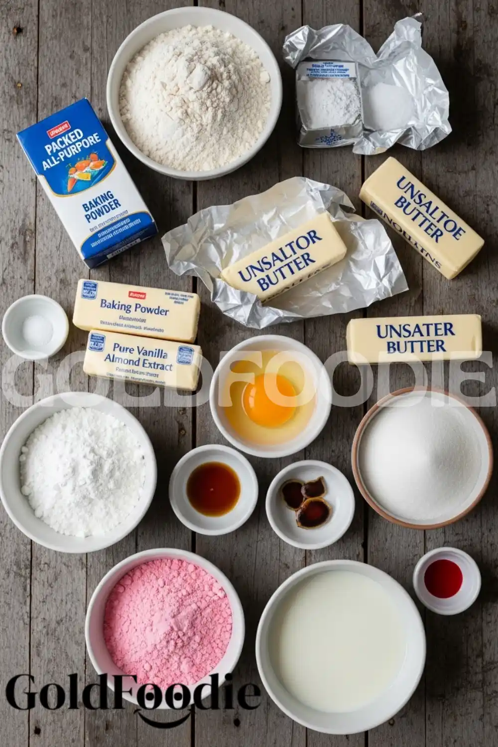 Ingredients for Valentine’s Day Heart Cookies