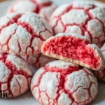 Strawberry Crinkle Cookies