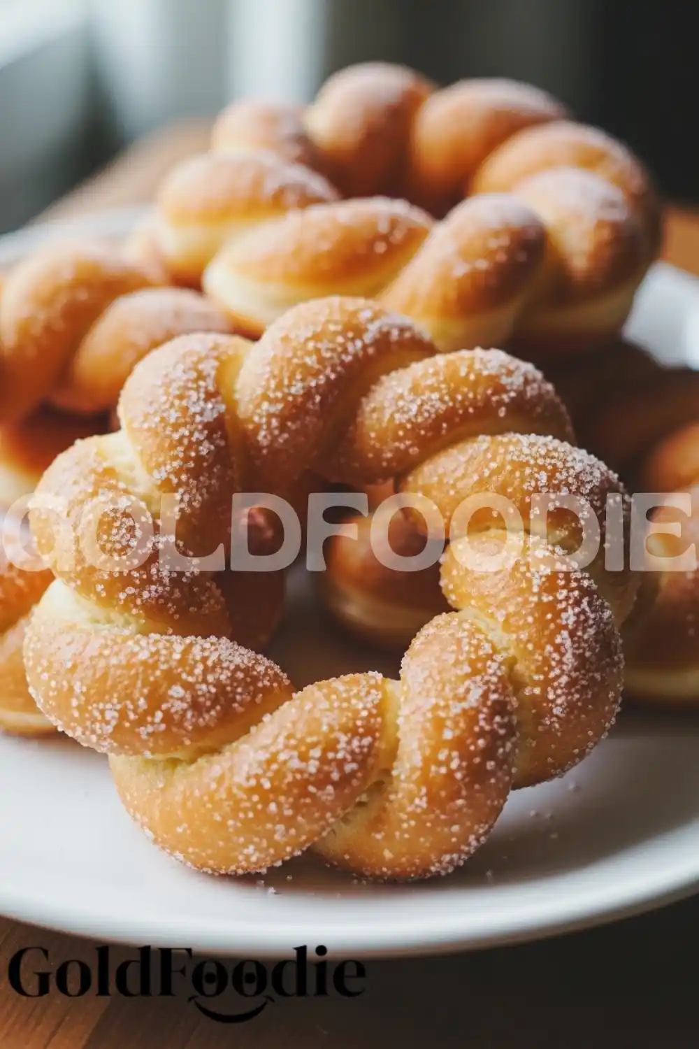 Korean Twisted Donuts Kkwabaegi Close Up