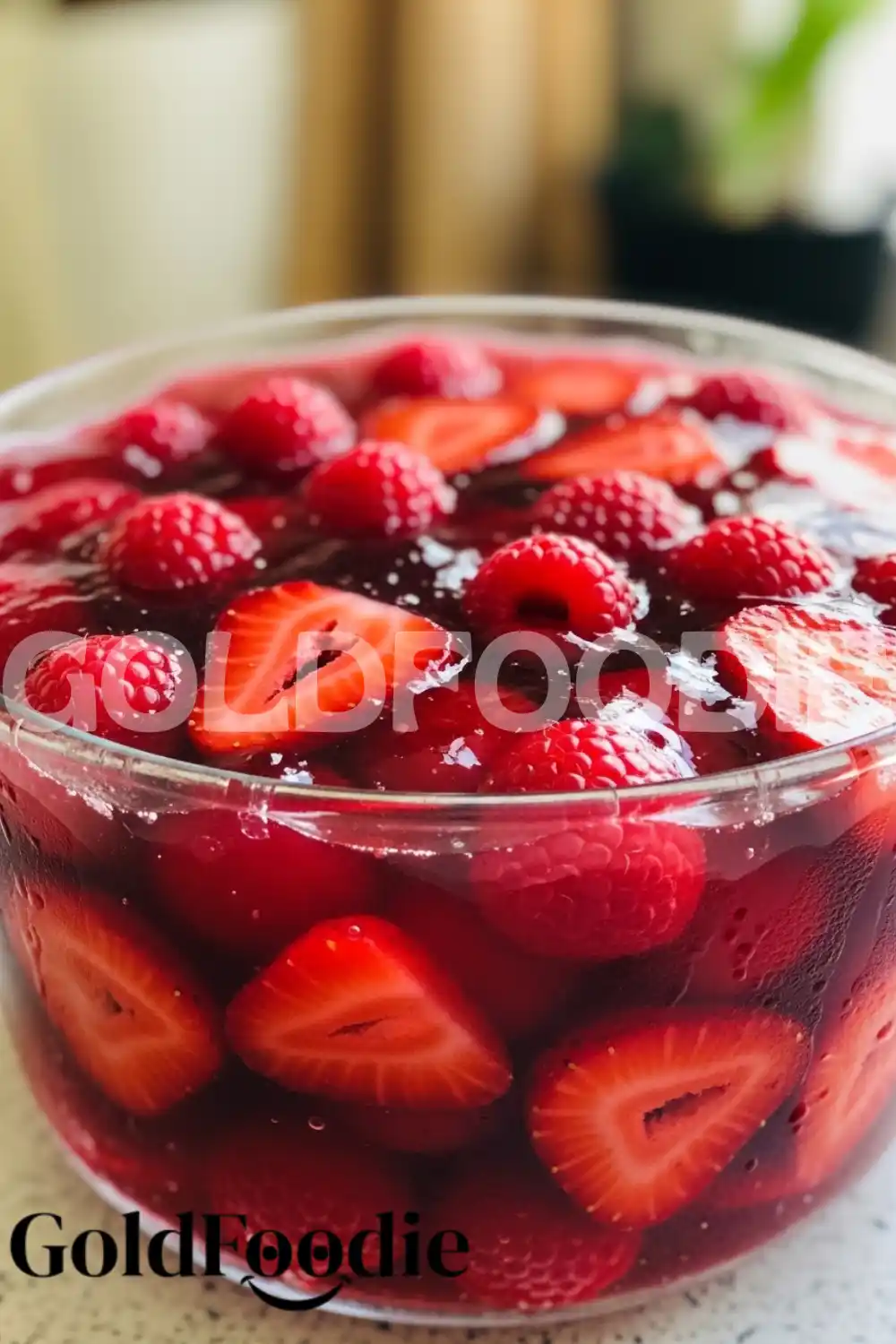Large Bowl of Fruit Infused Gelatin Large Bowl of Fruit Infused Gelatin