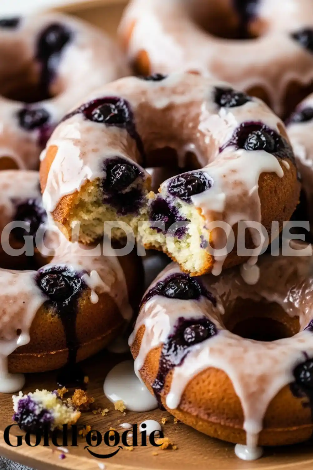 Old-Fashioned Blueberry Cake Donut Bite