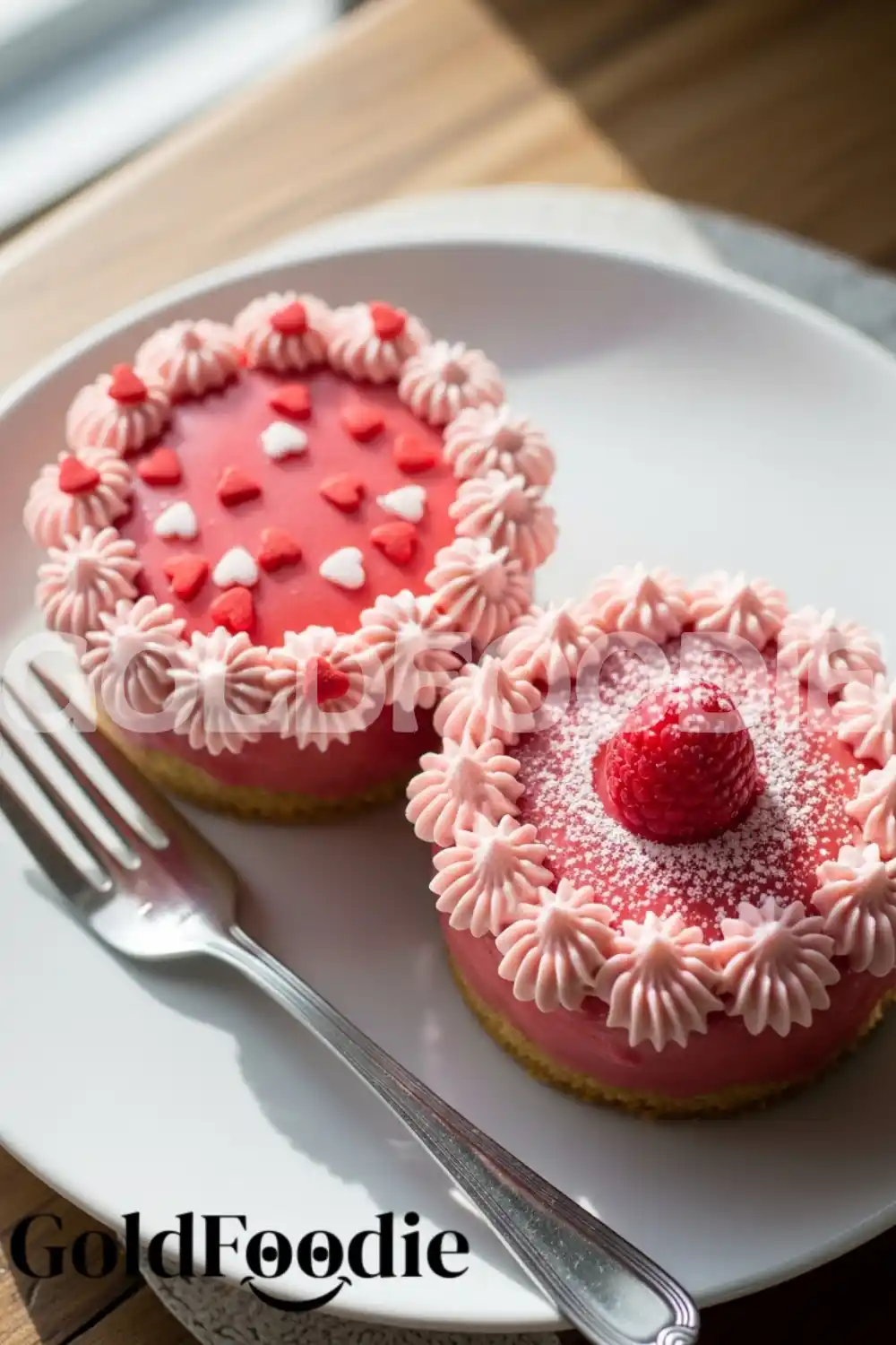Raspberry Pink Valentine Mini Cakes
