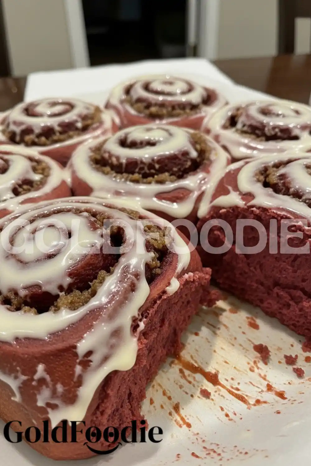 Red Velvet Cinnamon Roll Texture Red Velvet Cinnamon Roll Texture