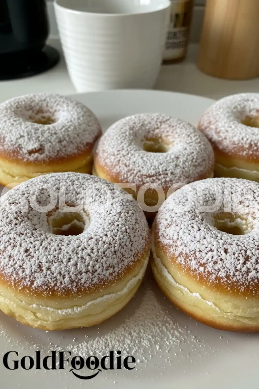 Serving Fresh Brioche Donuts with Coffee