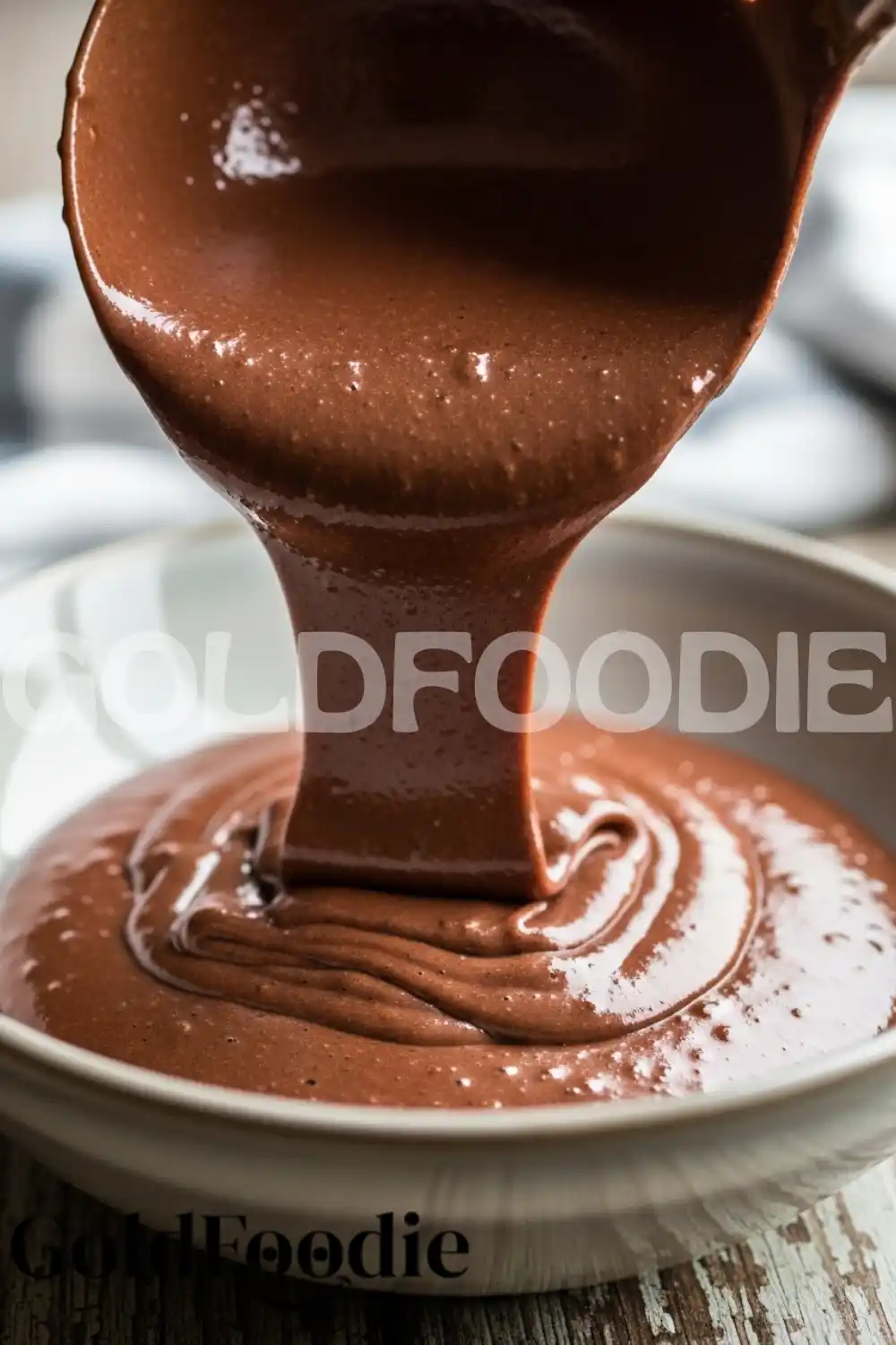 Smooth Chocolate Cake Batter for Heart Cake