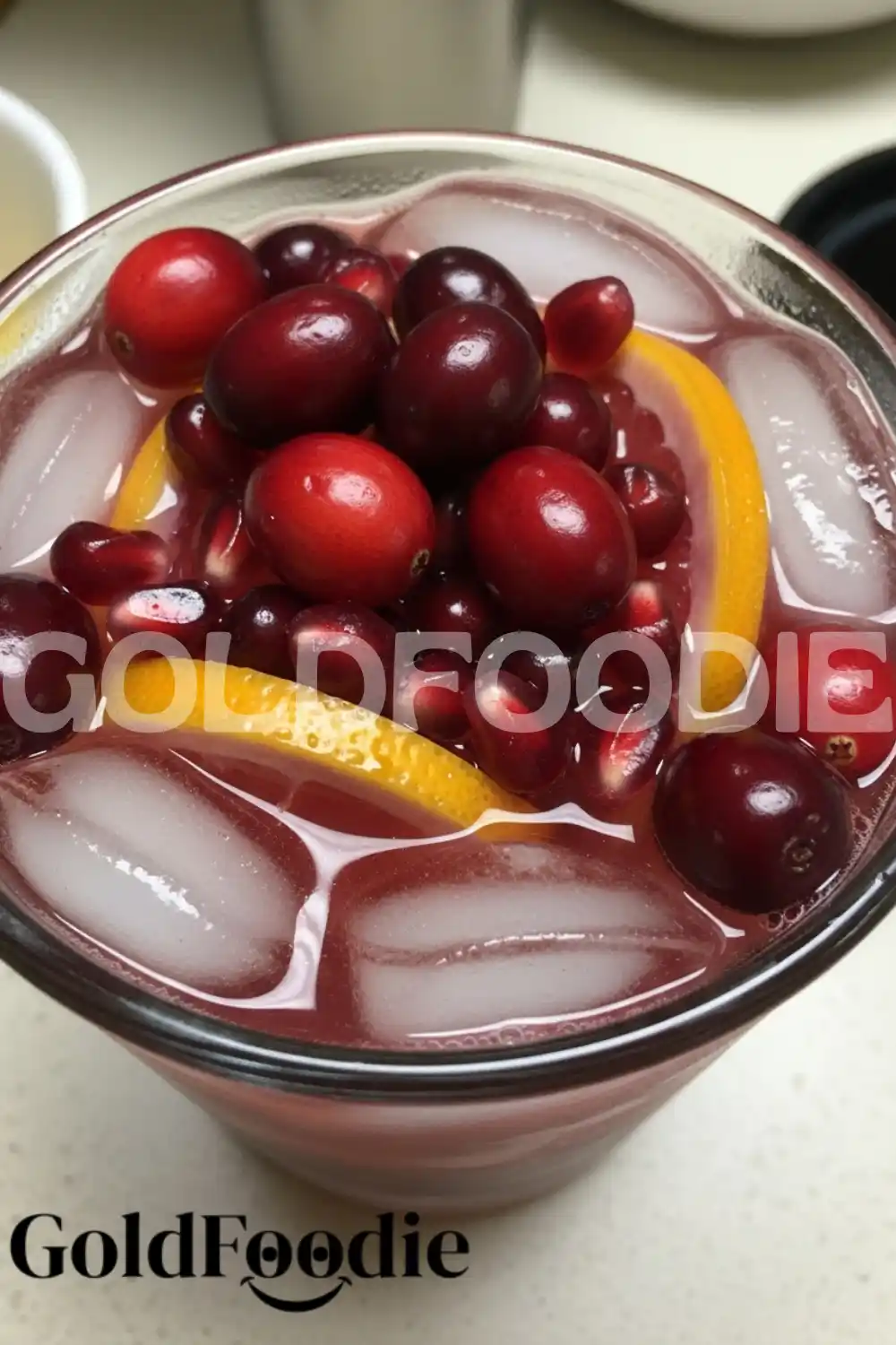 Sparkling Cranberry Pomegranate Mocktail