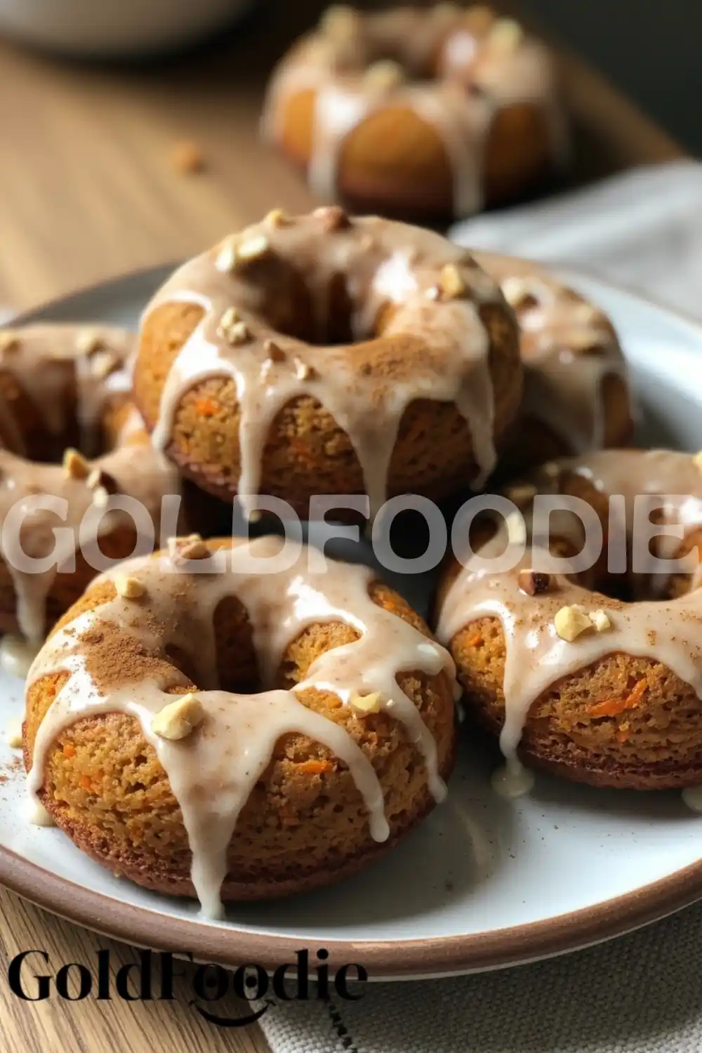 Stack of High Protein Carrot Cake Donuts Stack of High Protein Carrot Cake Donuts