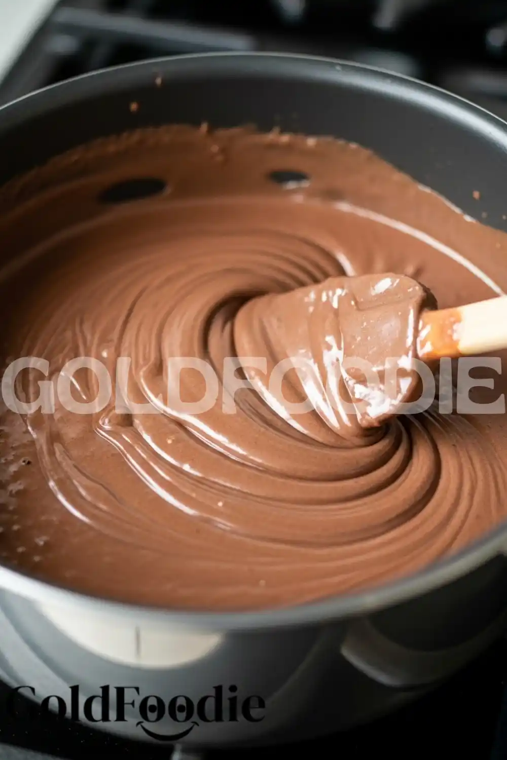 Stirring Chocolate Gelatin Mixture