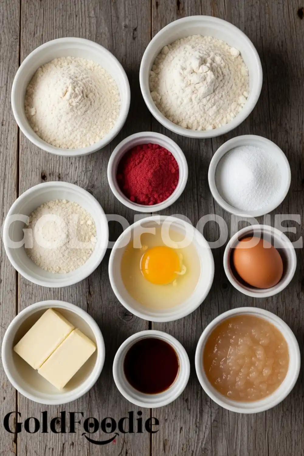 Strawberry Crinkle Cookie Ingredients